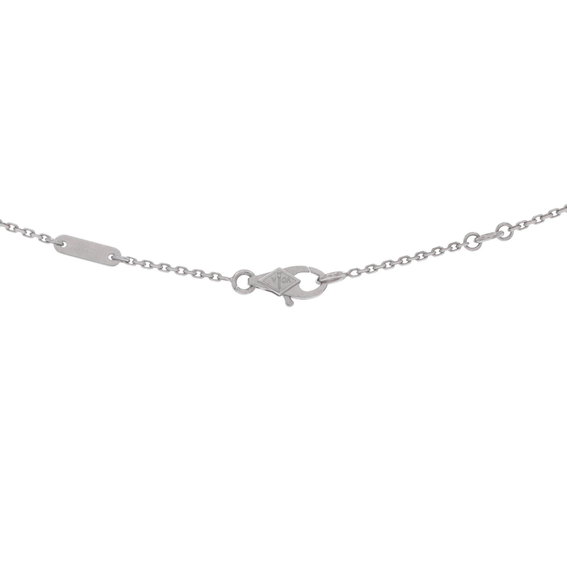 Frivole Pendant Necklace 18K White Gold with Pave Diamonds Mini - Image 4