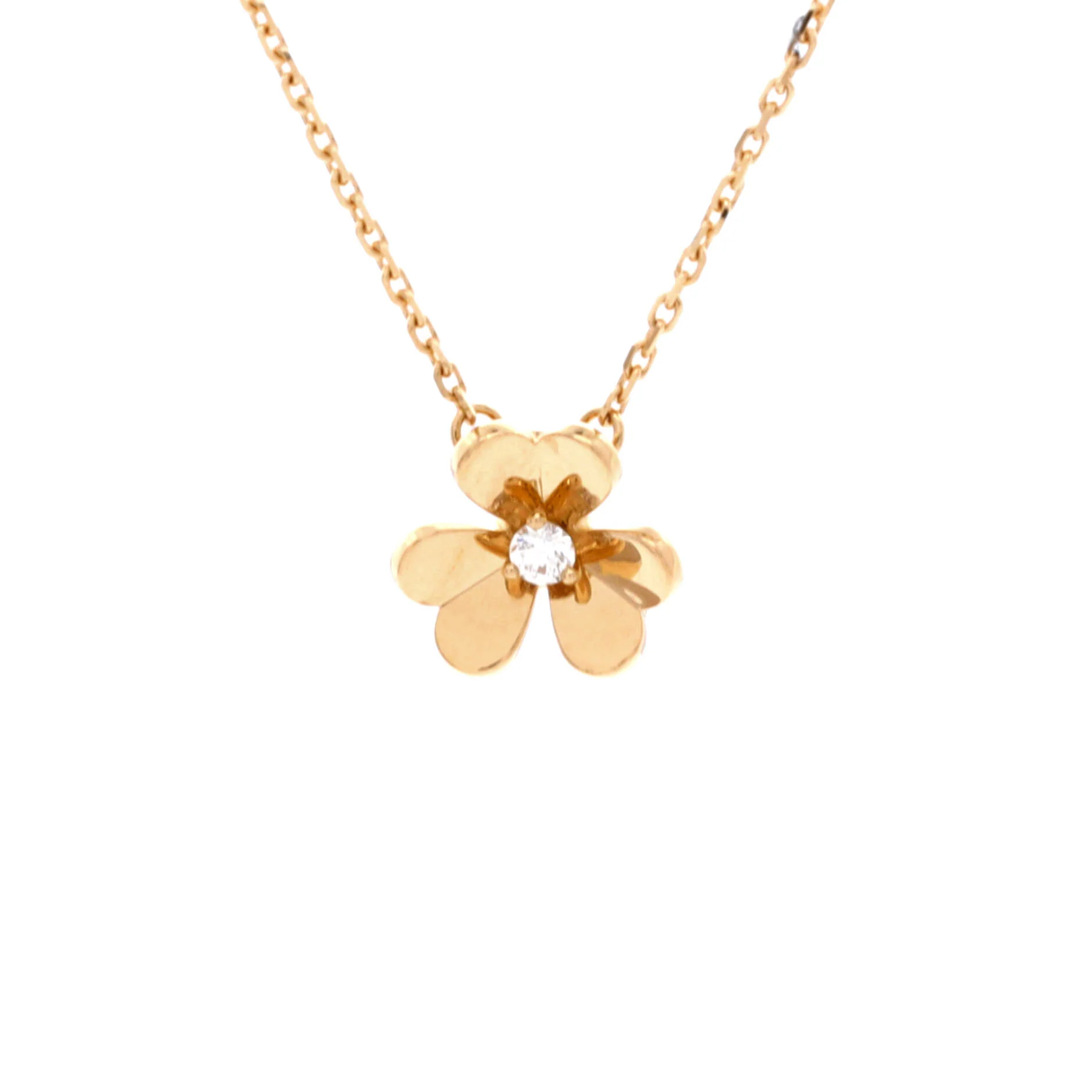 Frivole Pendant Necklace 18K Yellow Gold and Diamond Mini