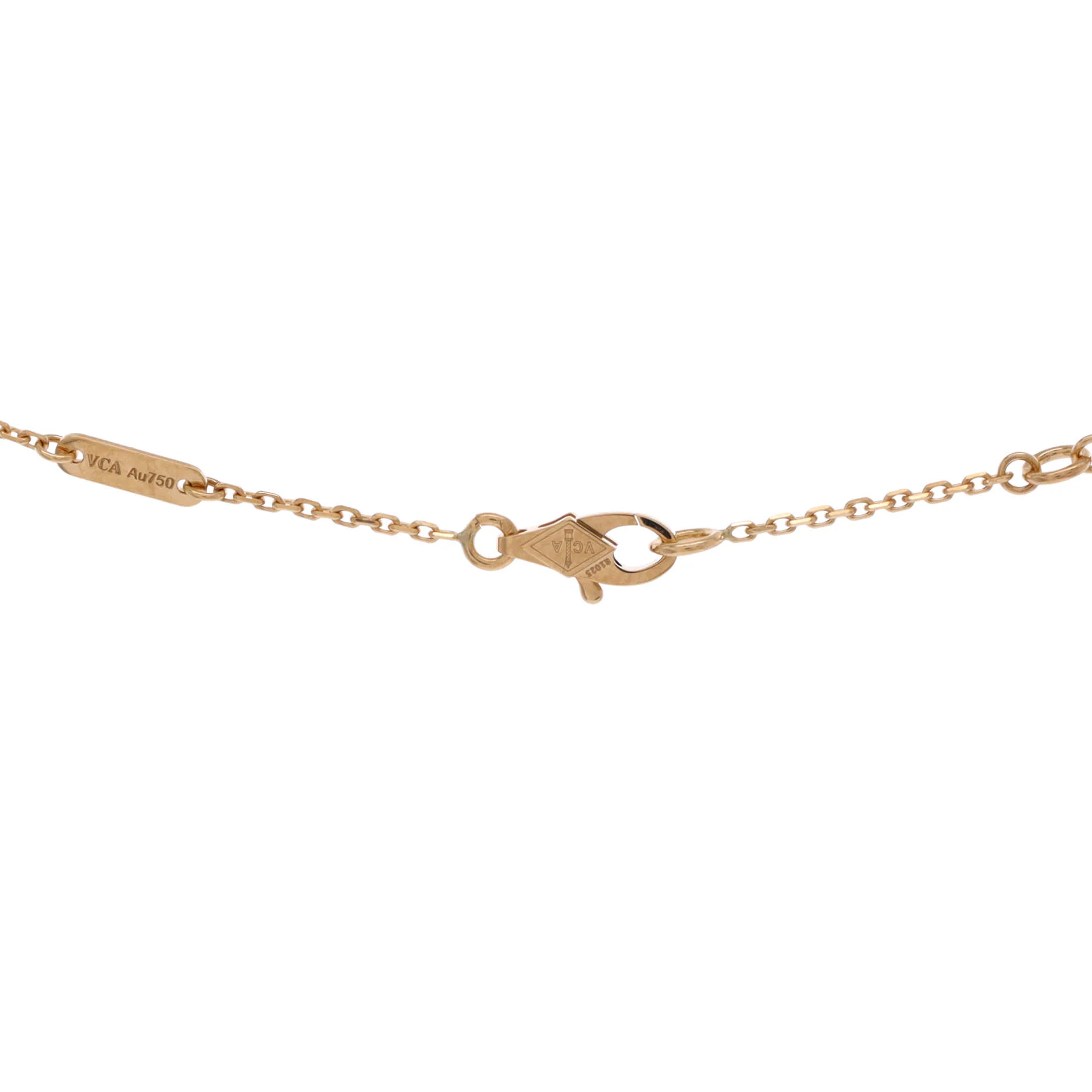 Frivole Pendant Necklace 18K Yellow Gold and Diamond Mini - Image 3