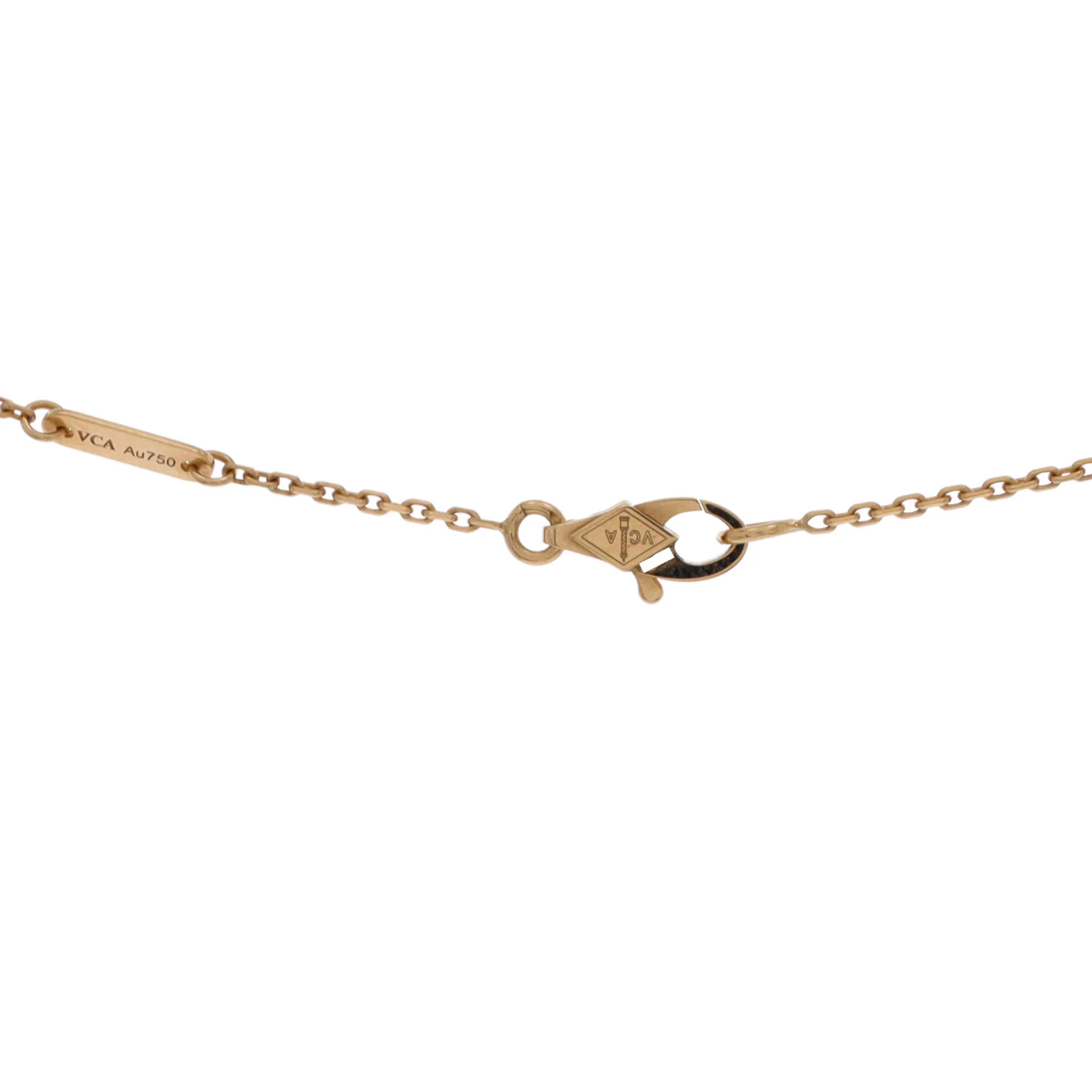 Frivole Pendant Necklace 18K Yellow Gold and Diamond Mini - Image 4