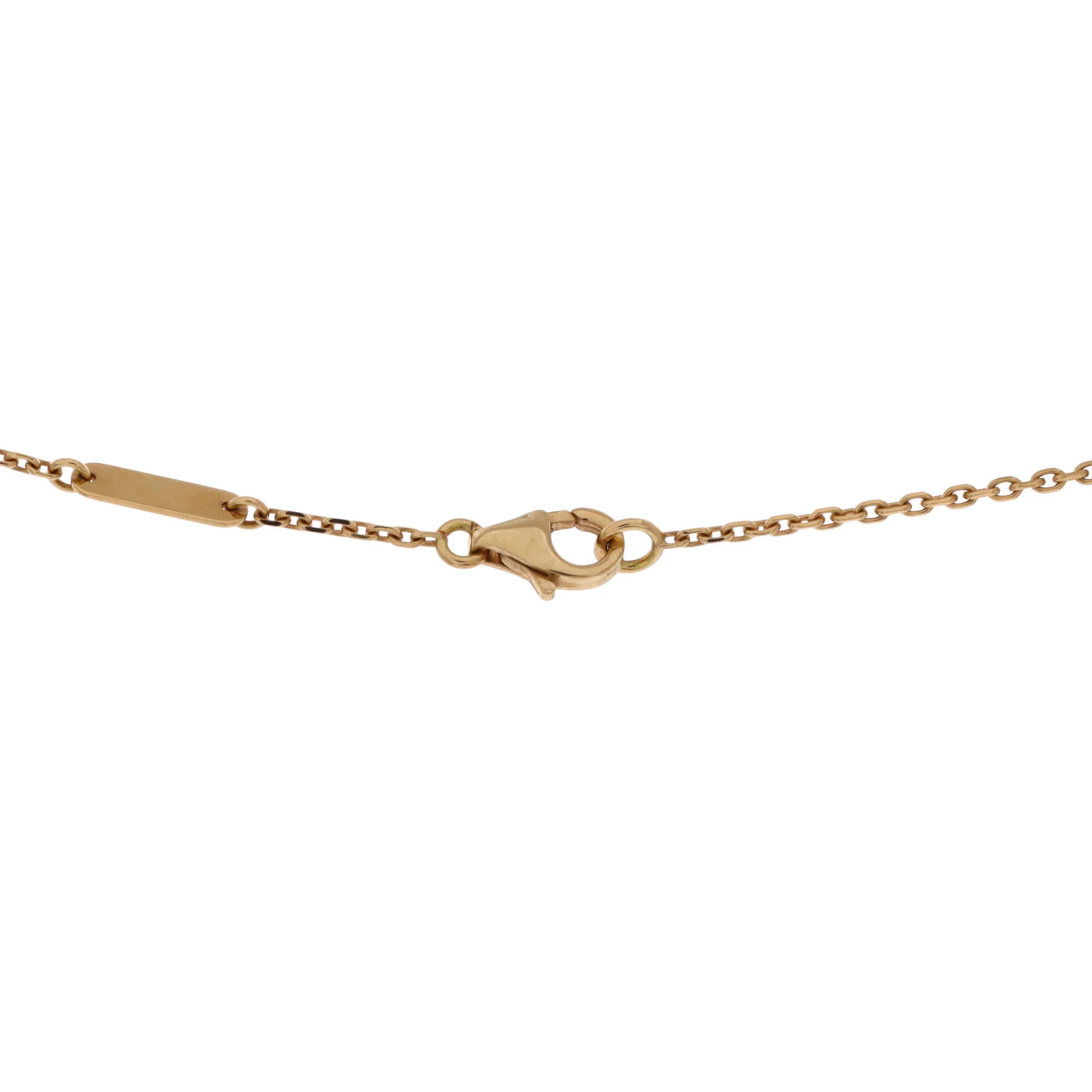 Lucky Alhambra Butterfly Pendant Necklace 18K Yellow Gold and Tiger Eye - Image 4