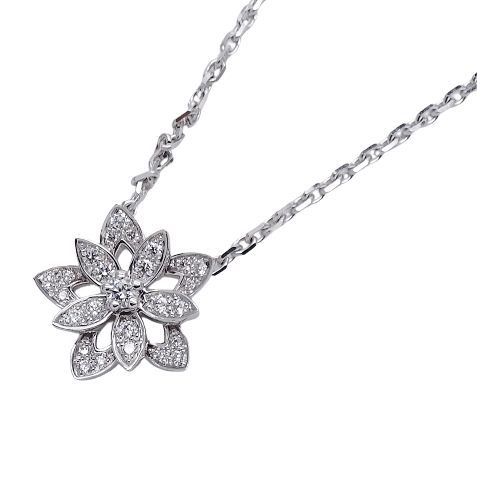 Pendant Necklace 18K White Gold Mini