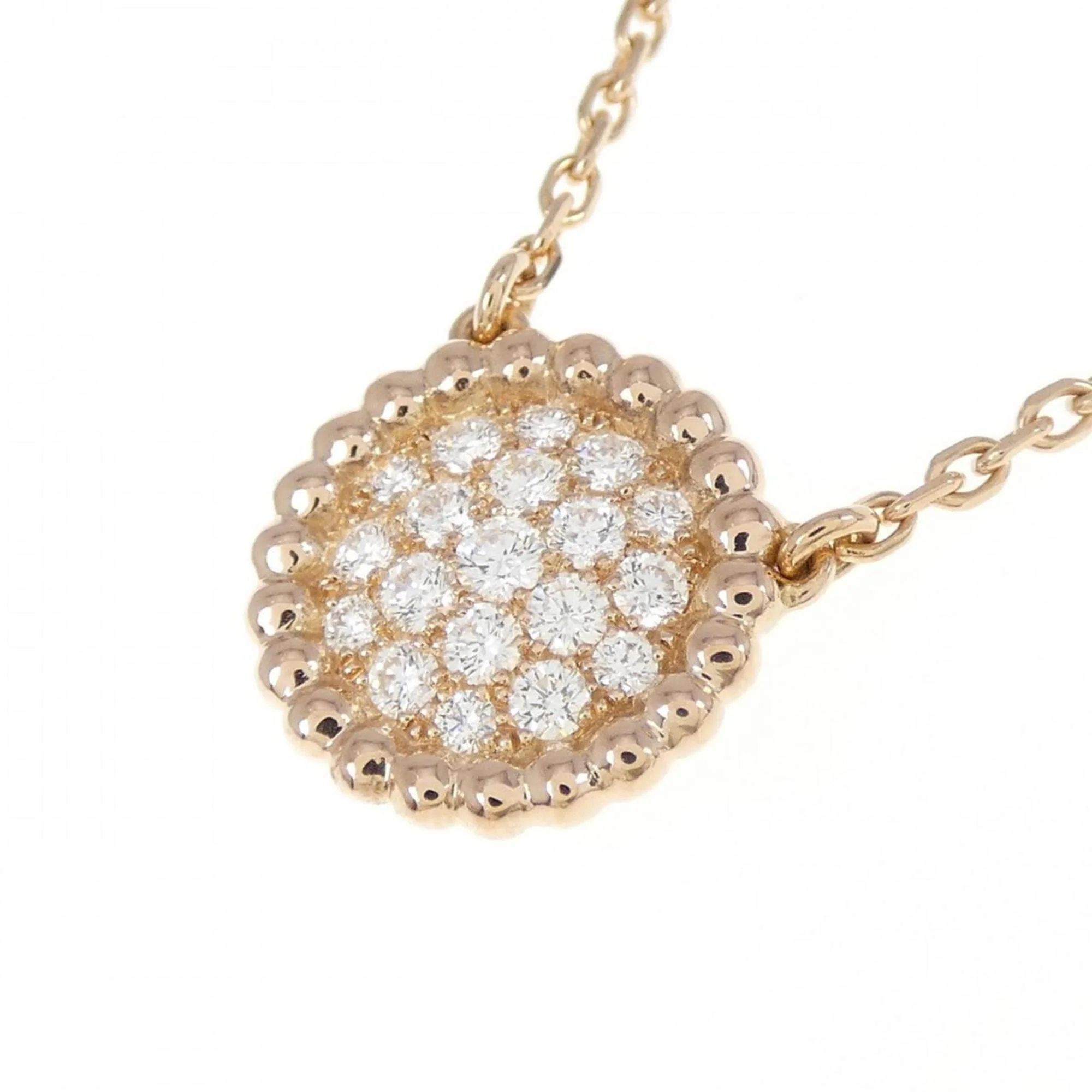 Perlée Pendant Necklace 18K Rose Gold with Diamond - Image 3