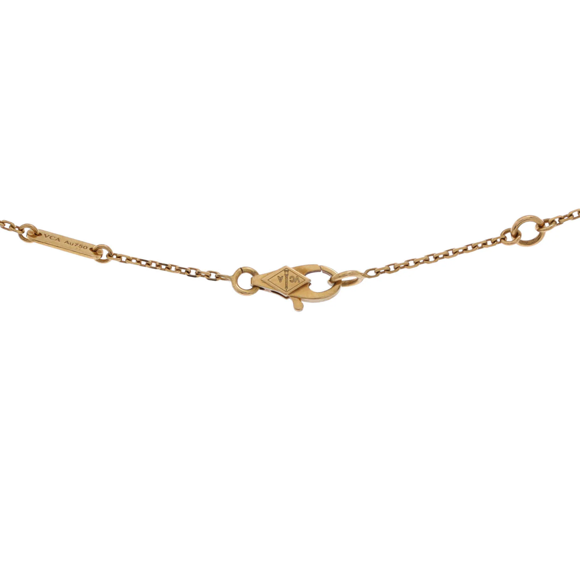 Sweet Alhambra Butterfly Pendant Necklace 18K Yellow Gold and Mother of Pearl - Image 3