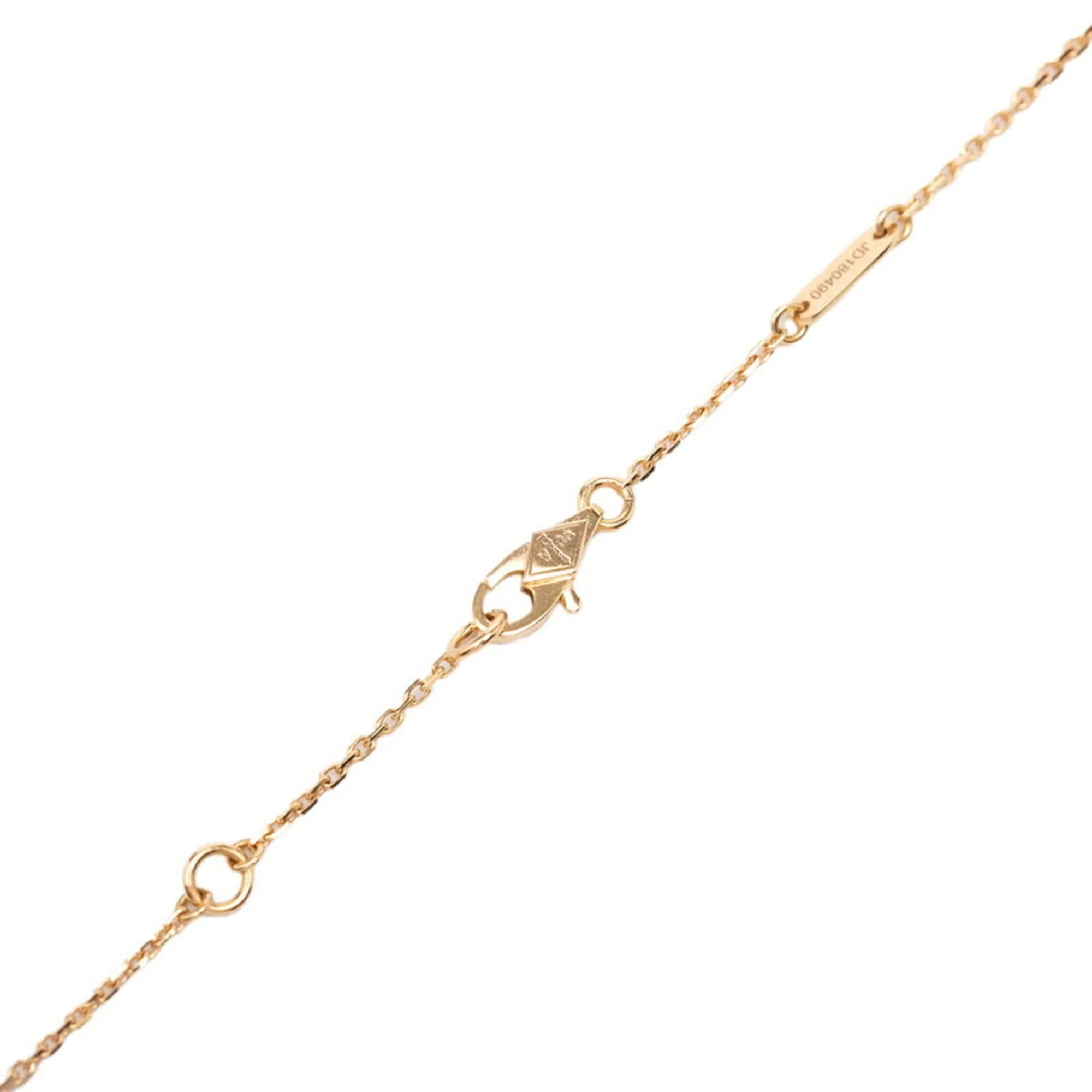 Sweet Alhambra Pendant Necklace 18K Rose Gold and Carnelian - Image 3