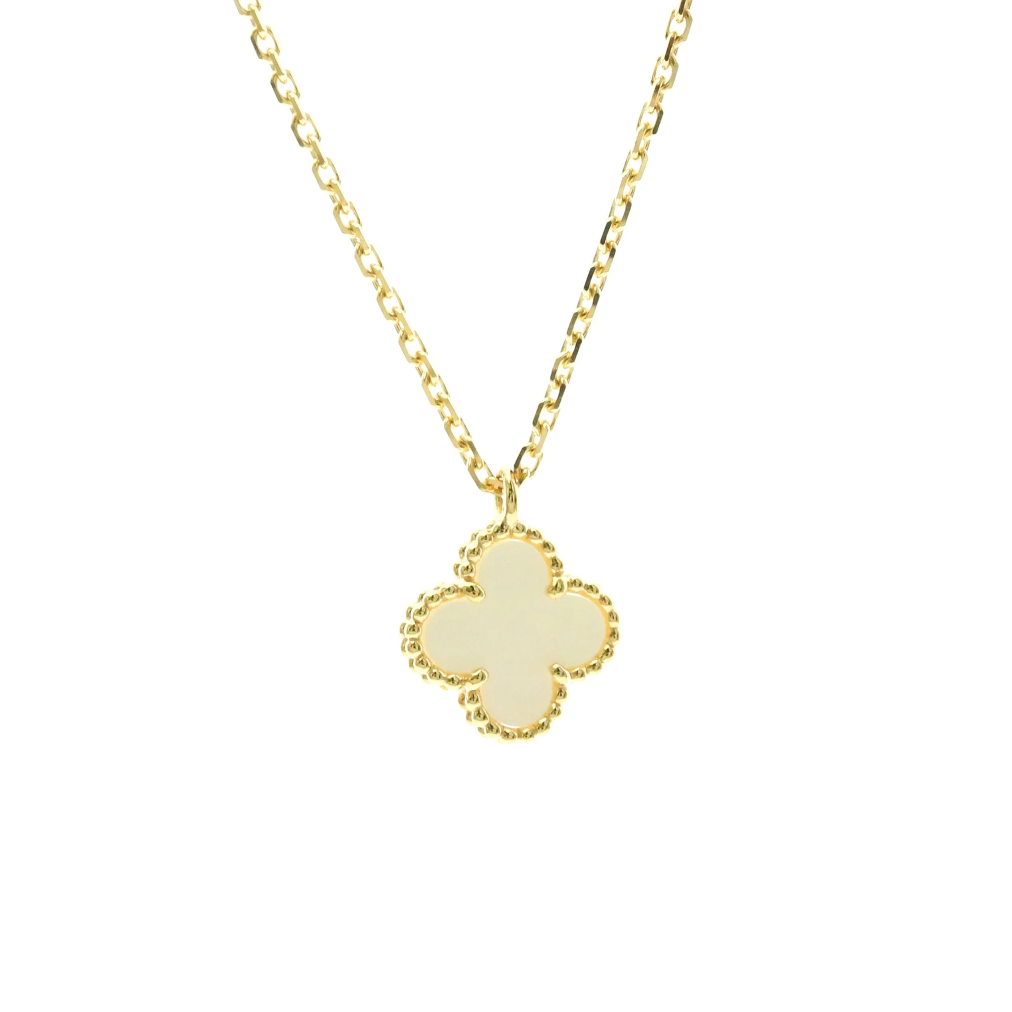 Sweet Alhambra Pendant Necklace 18K Yellow Gold and Mother of Pearl - Image 2