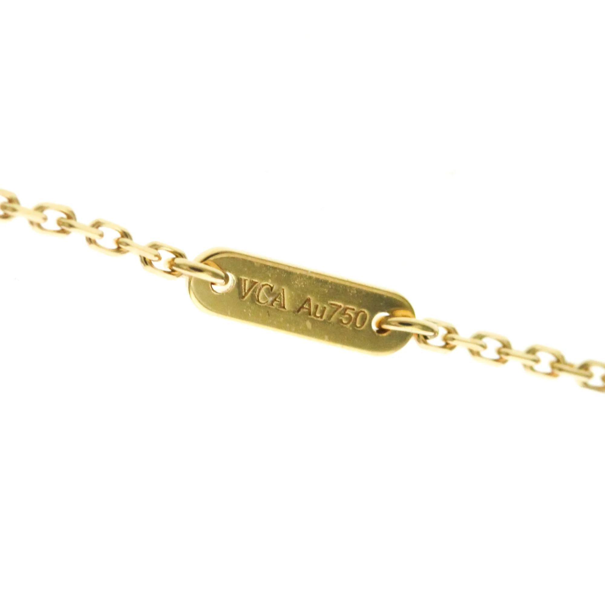 Sweet Alhambra Pendant Necklace 18K Yellow Gold and Mother of Pearl - Image 7