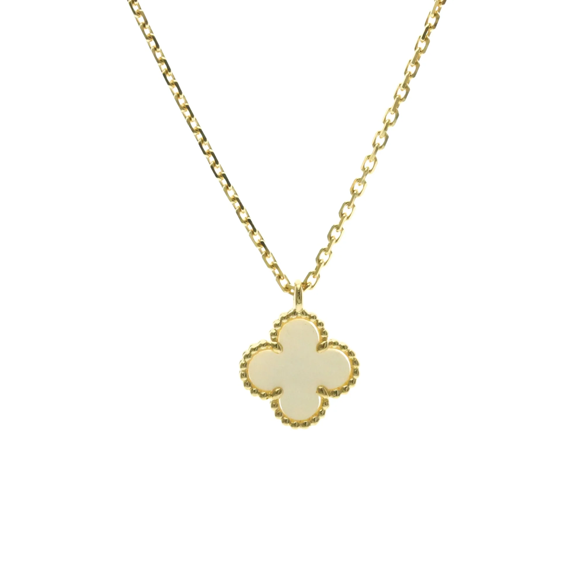 Sweet Alhambra Pendant Necklace 18K Yellow Gold and Mother of Pearl - Image 2