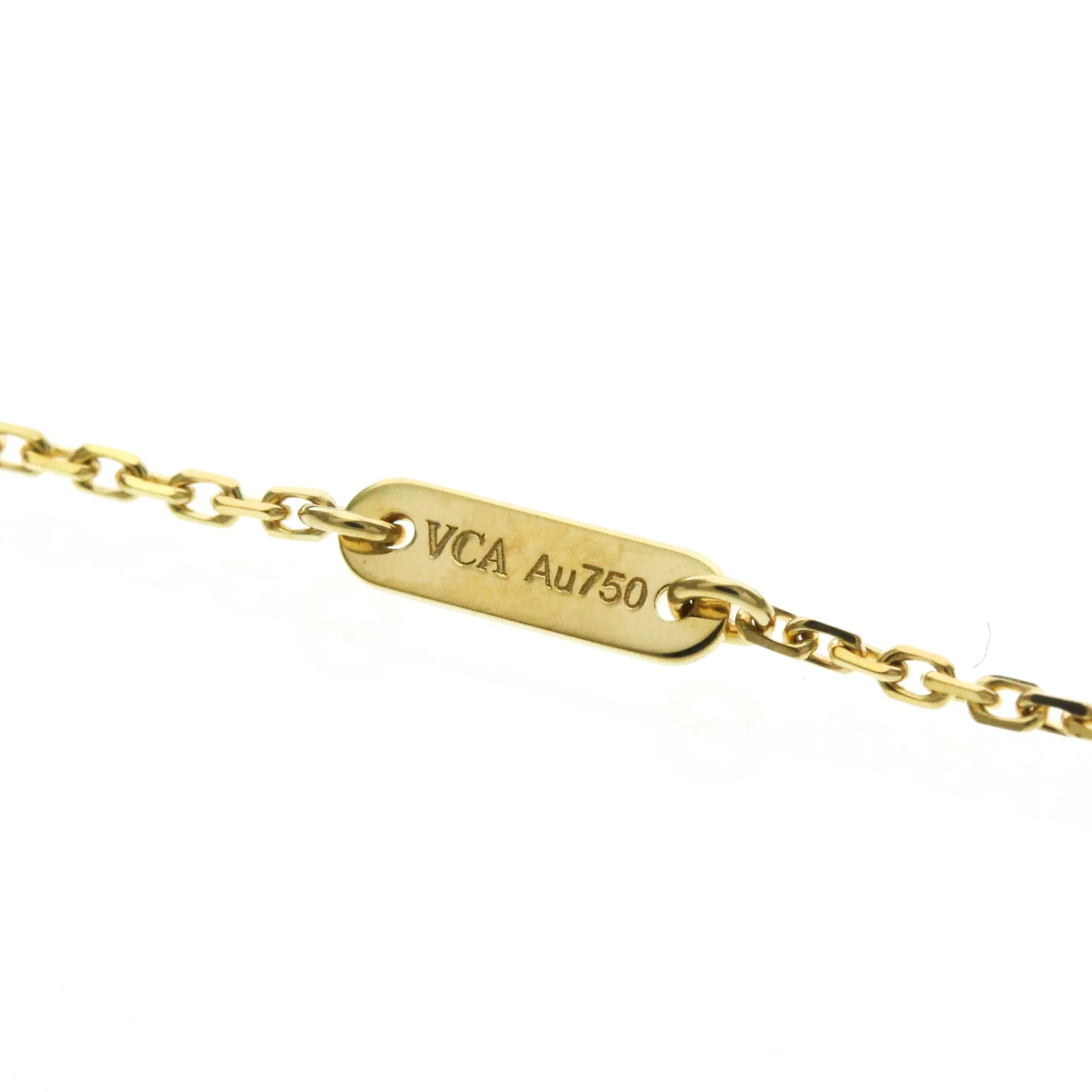 Sweet Alhambra Pendant Necklace 18K Yellow Gold and Mother of Pearl - Image 9