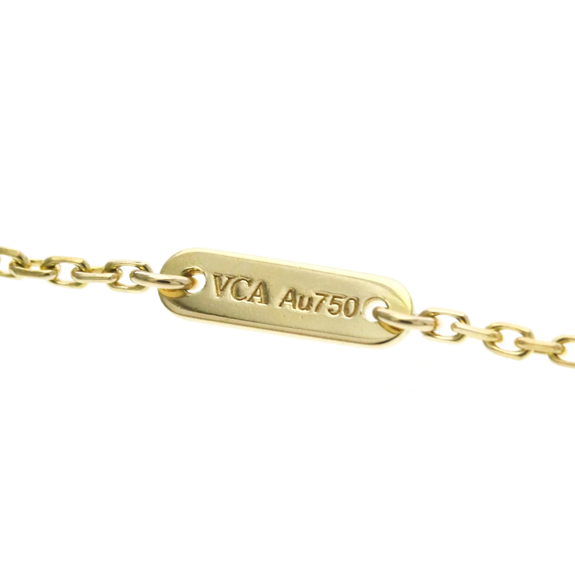 Sweet Alhambra Pendant Necklace 18K Yellow Gold and Mother of Pearl - Image 7