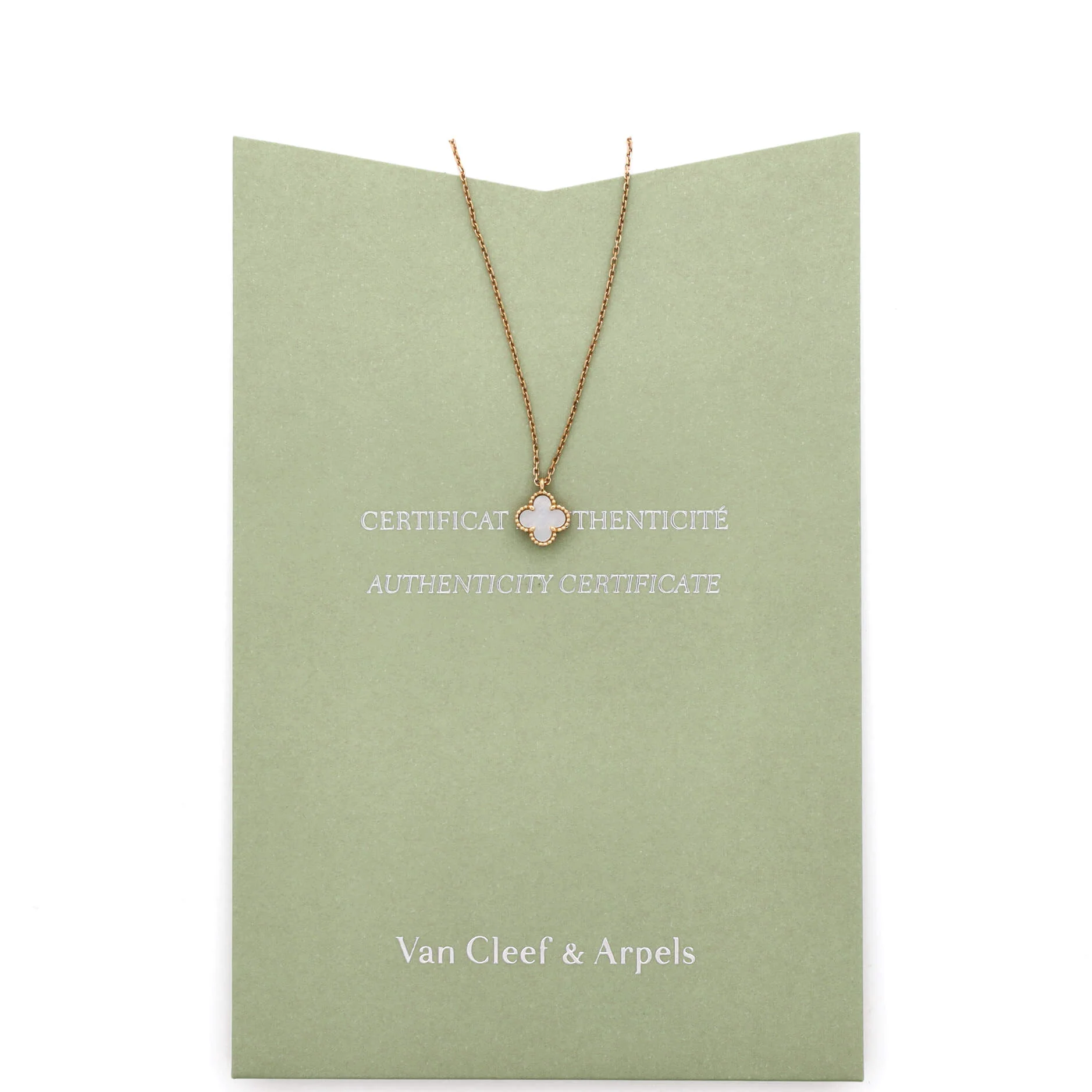 Sweet Alhambra Pendant Necklace 18K Yellow Gold and Mother of Pearl - Image 2