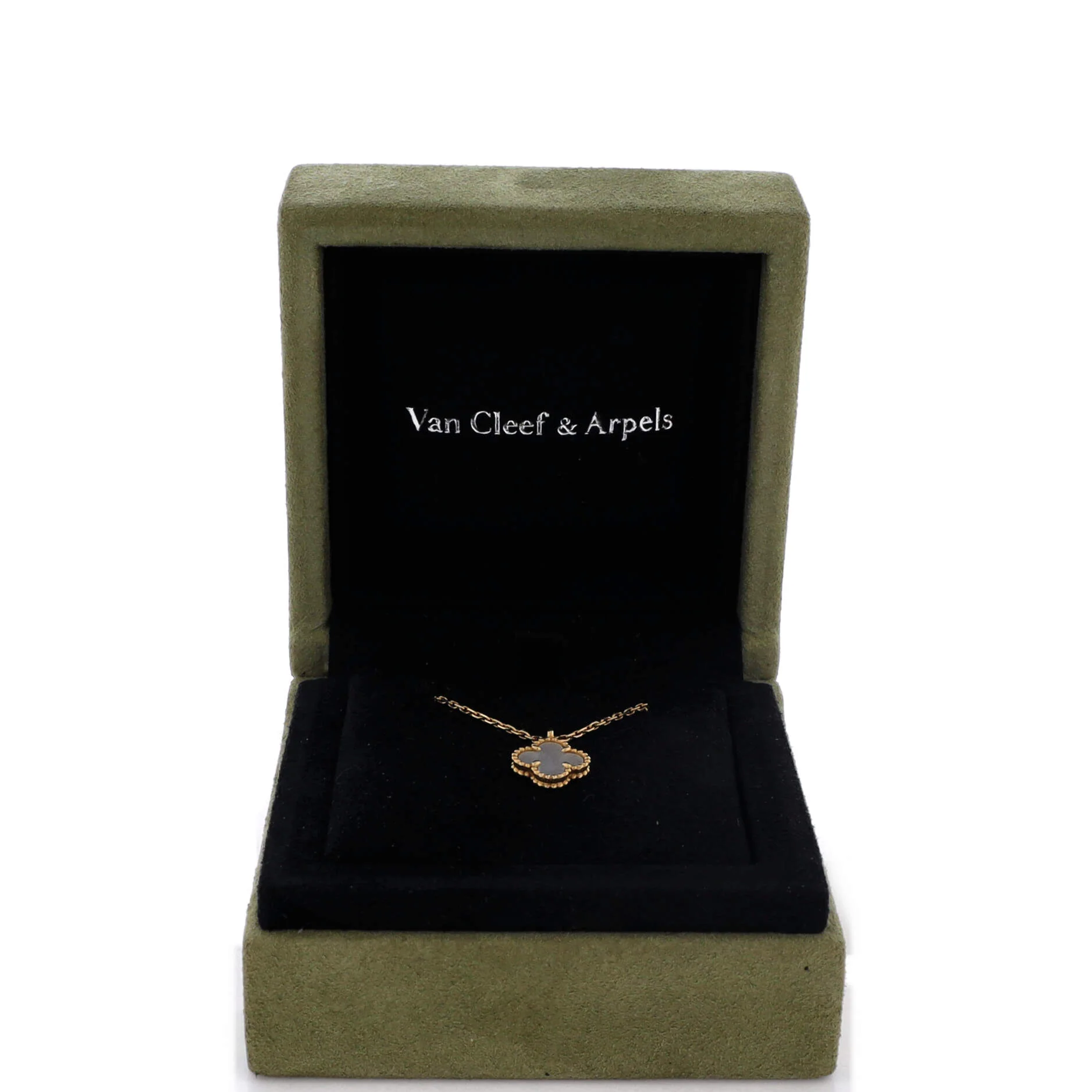 Sweet Alhambra Pendant Necklace 18K Yellow Gold and Mother of Pearl - Image 2