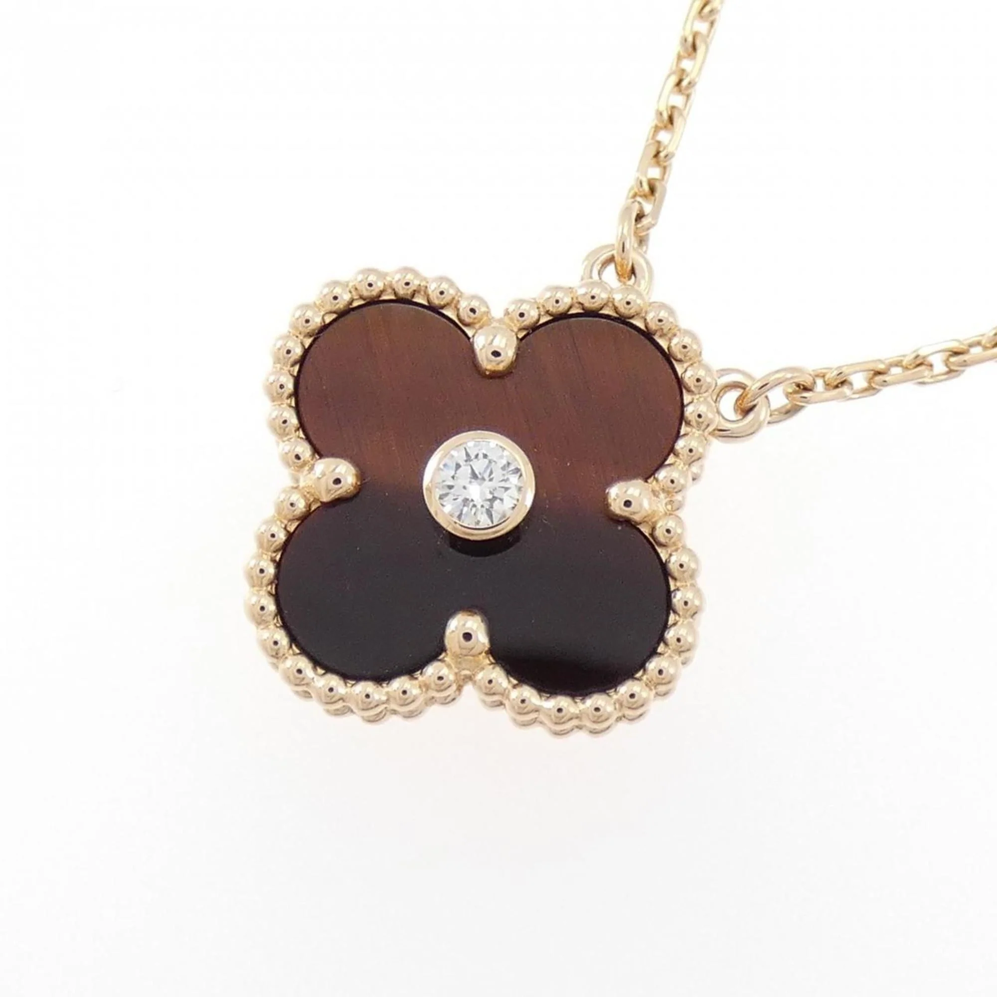 Vintage Alhambra Pendant Necklace 18K Rose Gold - Image 3