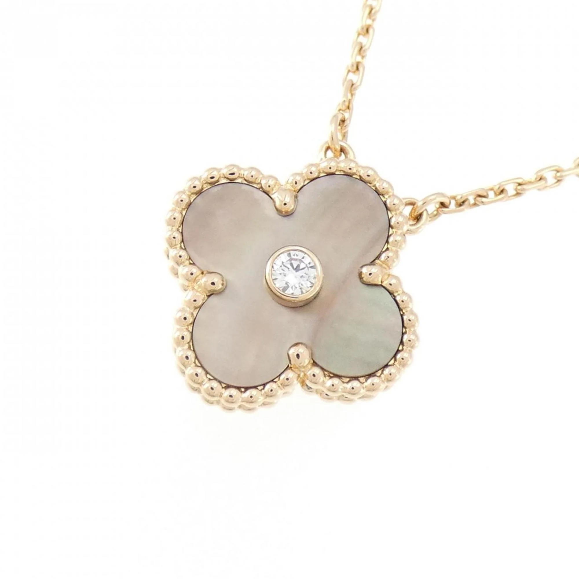 Vintage Alhambra Pendant Necklace 18K Rose Gold - Image 3
