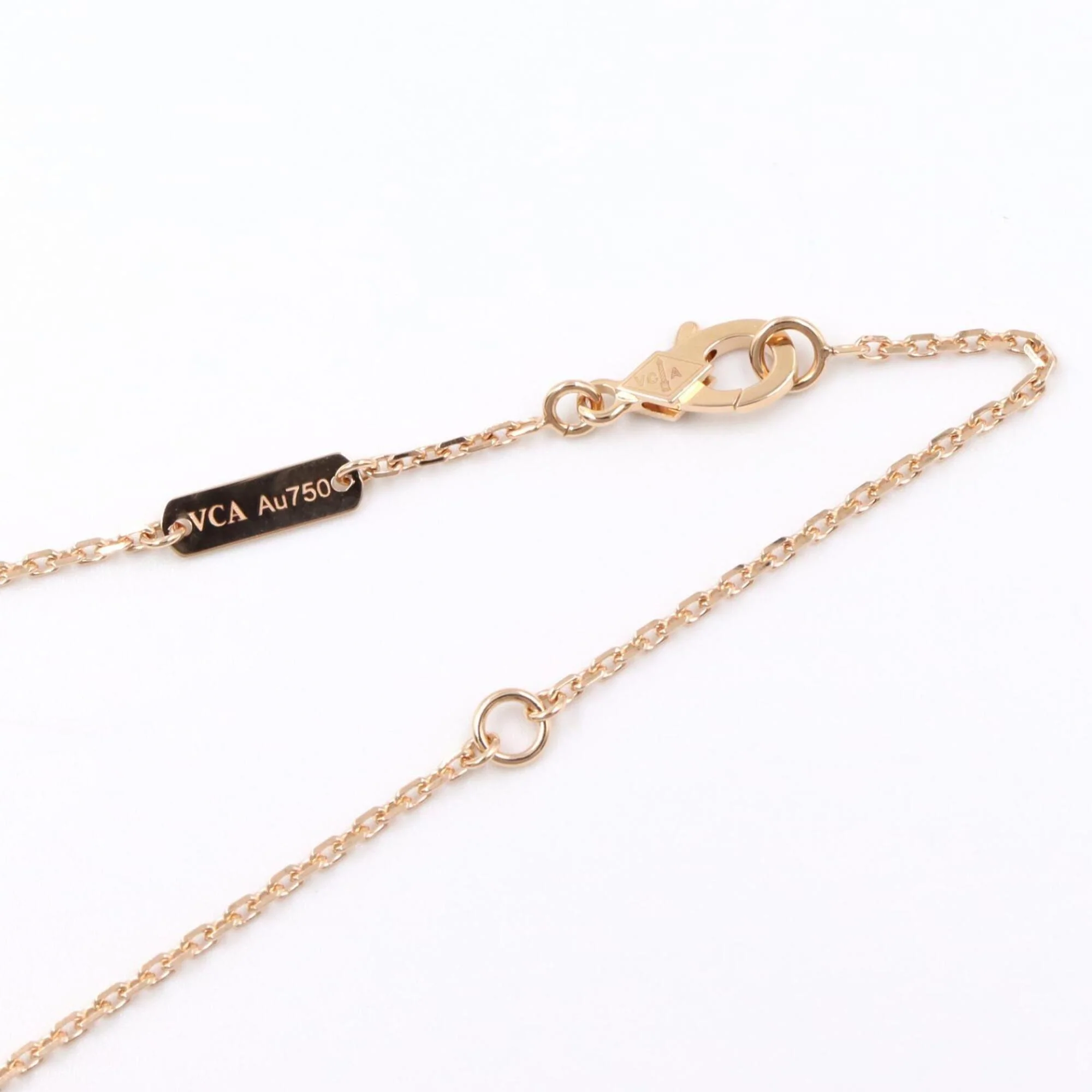 Vintage Alhambra Pendant Necklace 18K Rose Gold - Image 3