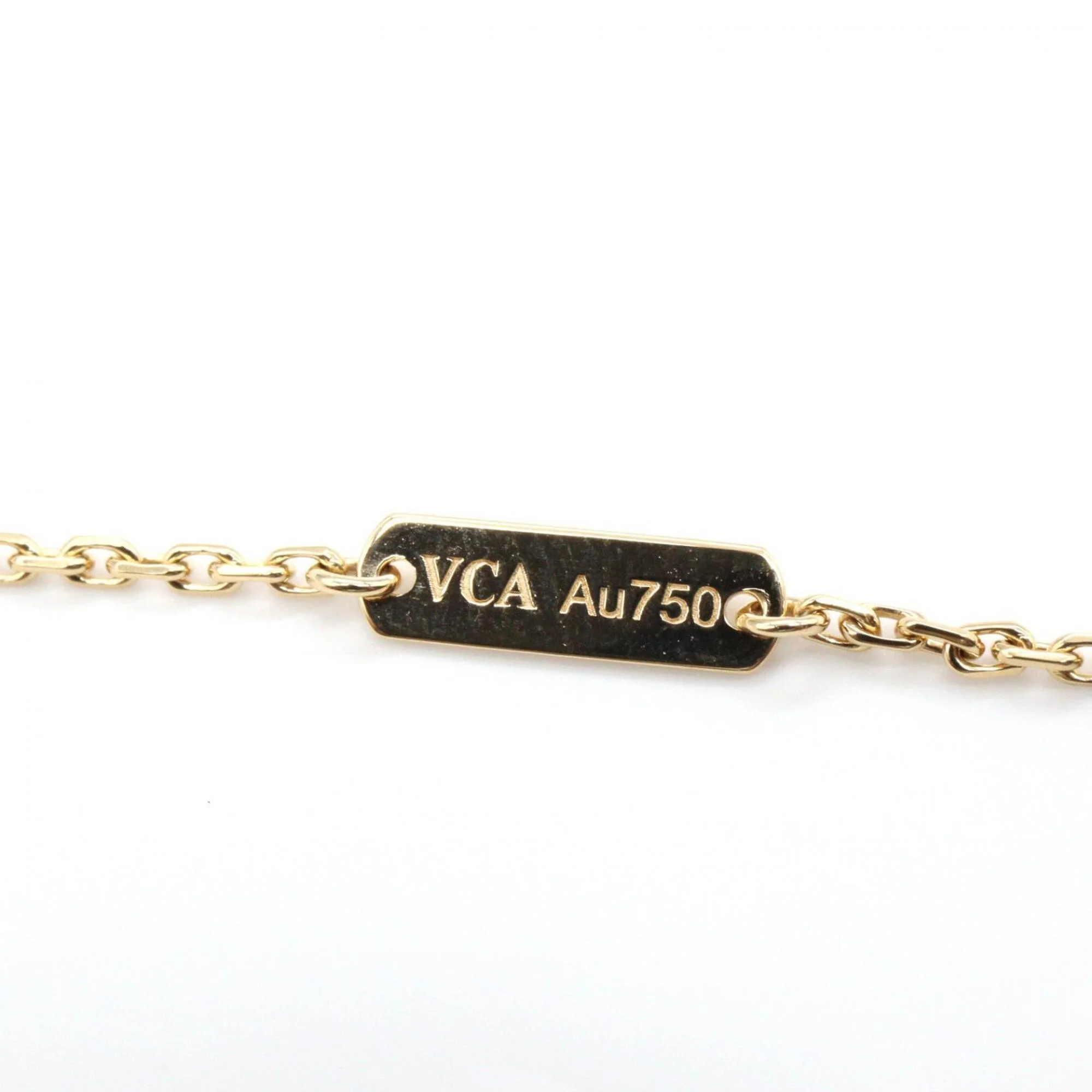 Vintage Alhambra Pendant Necklace 18K Yellow Gold - Image 3