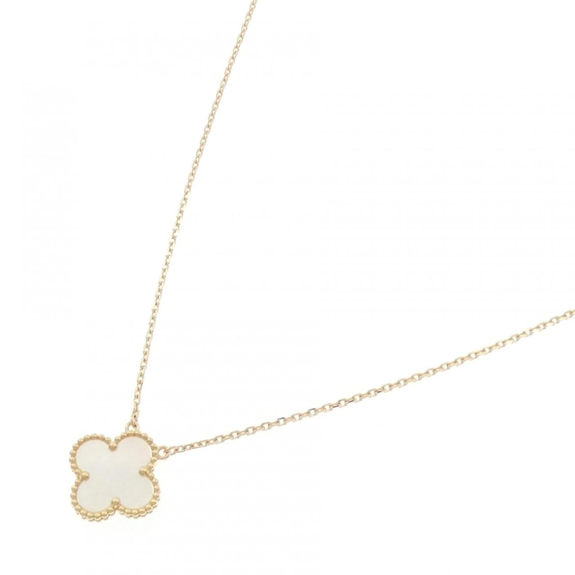 Vintage Alhambra Pendant Necklace 18K Yellow Gold - Image 2