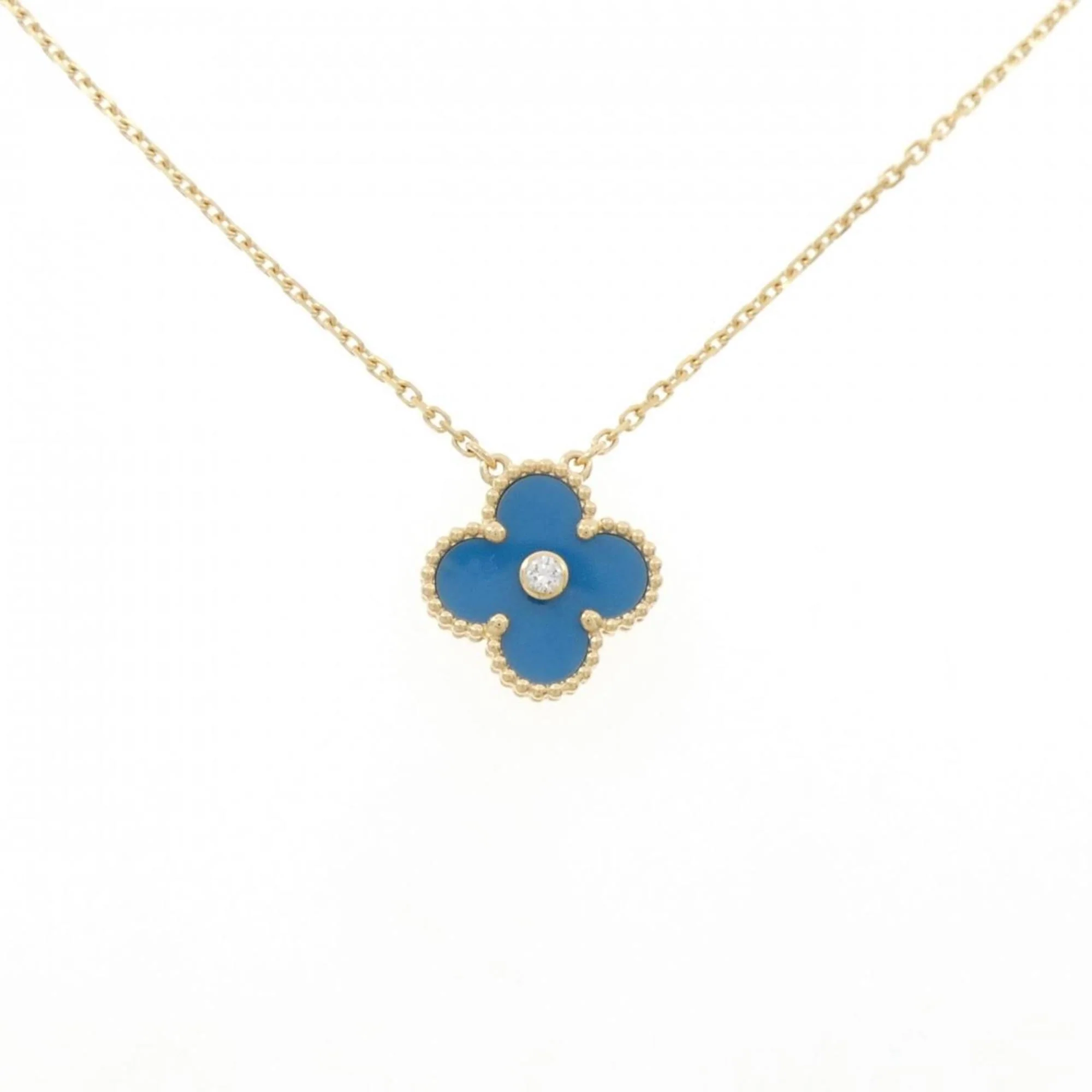 Vintage Alhambra Pendant Necklace 18K Yellow Gold