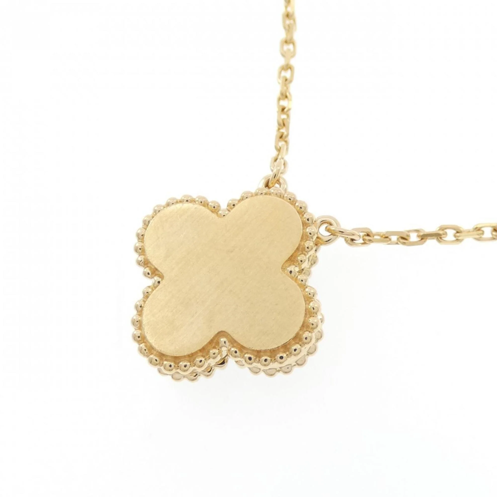Vintage Alhambra Pendant Necklace 18K Yellow Gold - Image 4