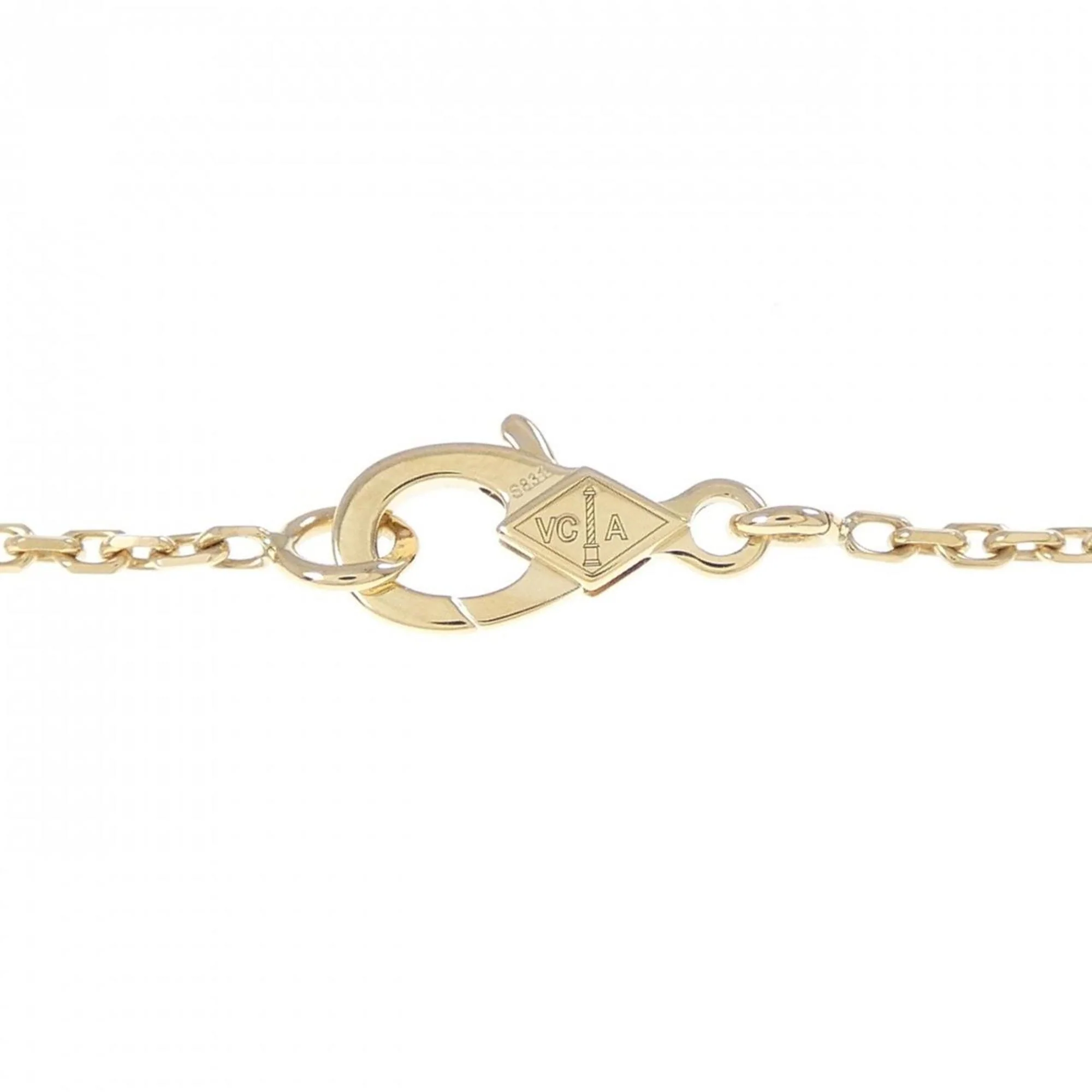 Vintage Alhambra Pendant Necklace 18K Yellow Gold - Image 5