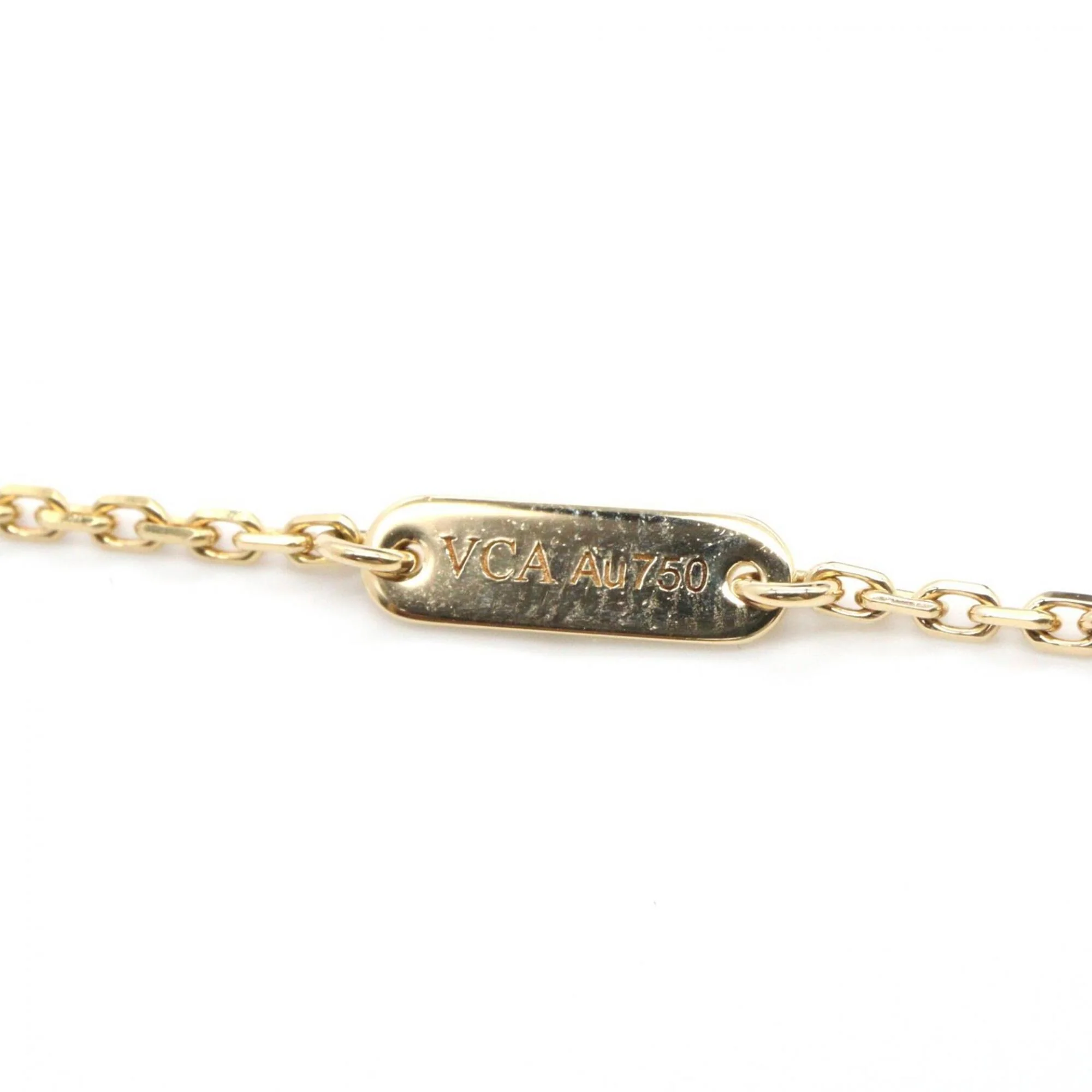 Vintage Alhambra Pendant Necklace 18K Yellow Gold and Malachite - Image 3