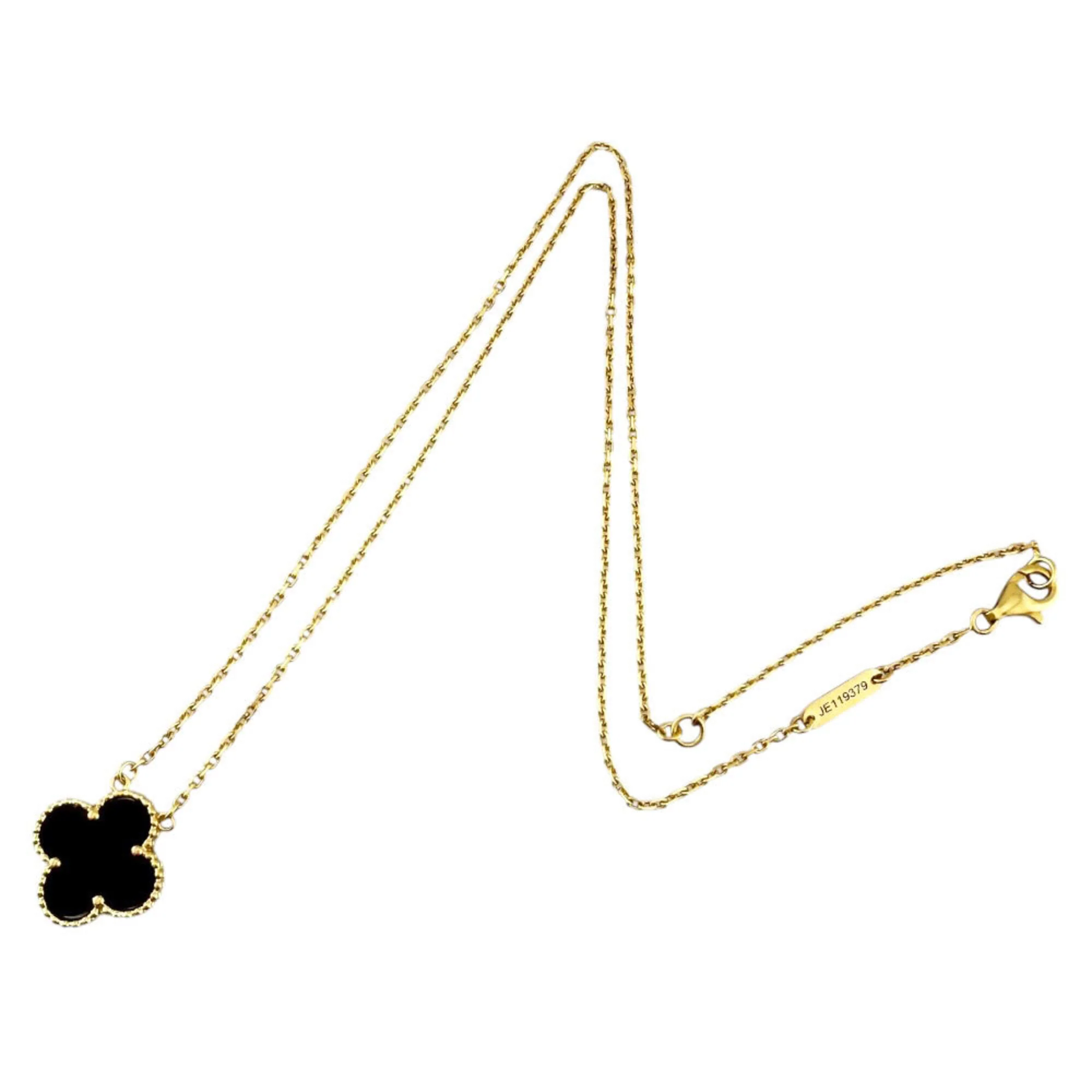 Vintage Enhambra Pendant Necklace 18K Yellow Gold - Image 8