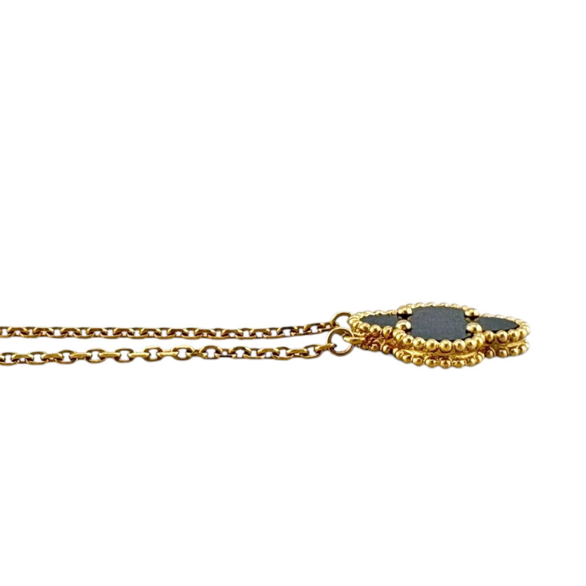Vintage Enhambra Pendant Necklace 18K Yellow Gold - Image 4