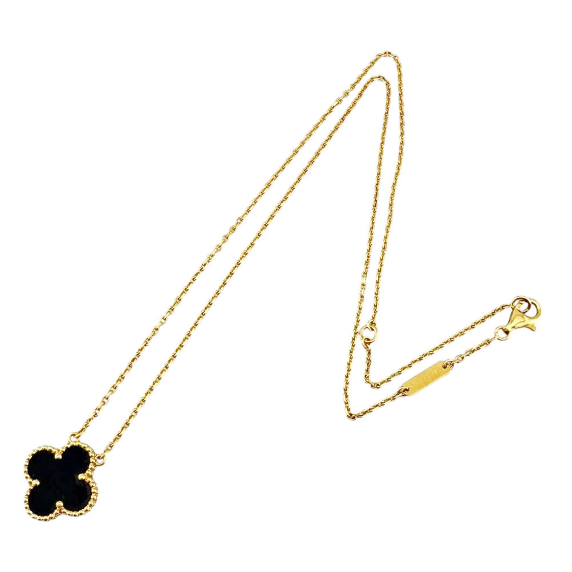 Vintage Enhambra Pendant Necklace 18K Yellow Gold - Image 7