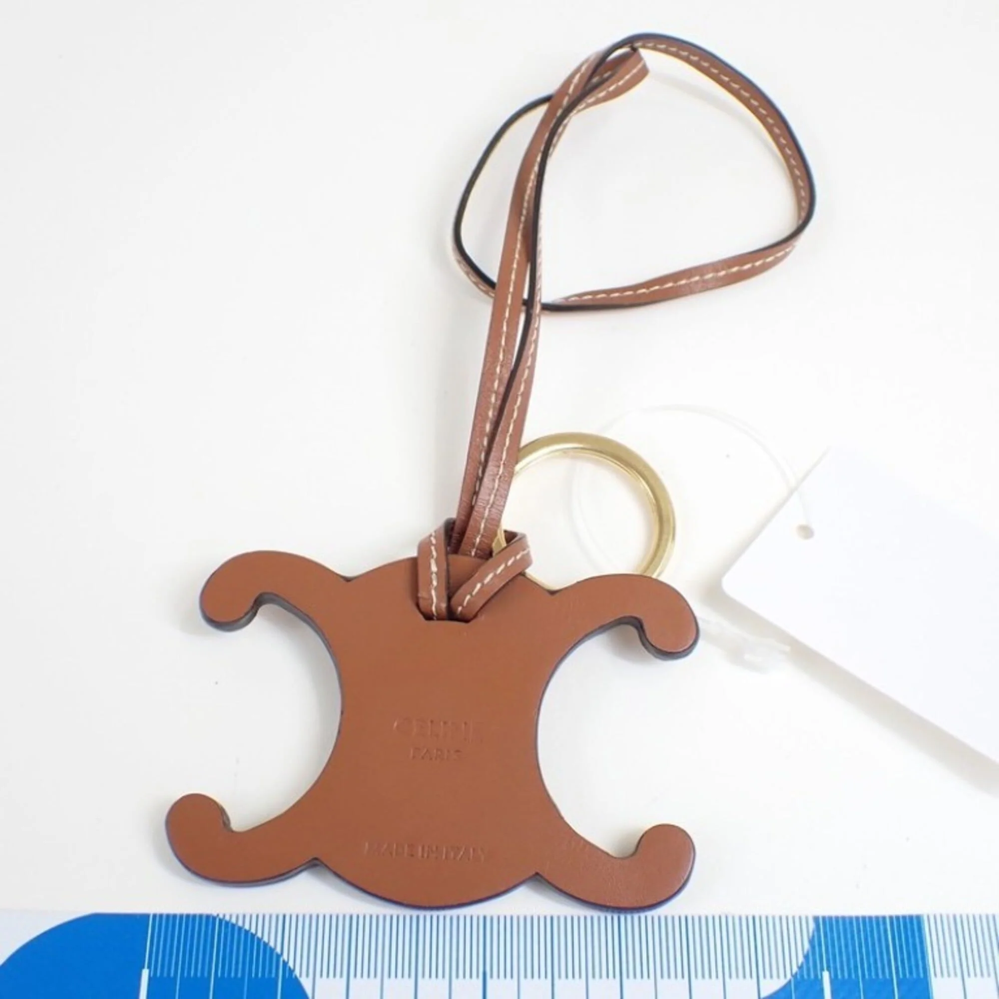 Bag Charm Brown Leather Handbag Charm - Image 2
