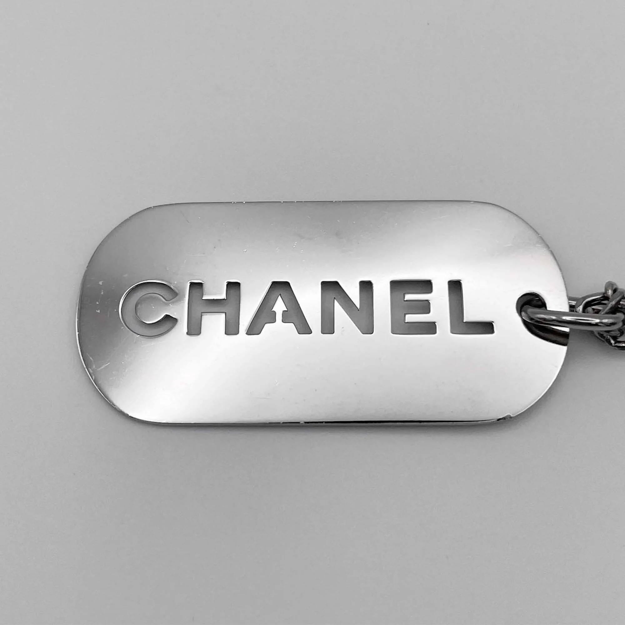 Charm Metal Silver Dog Tag Handbag Charm - Image 2
