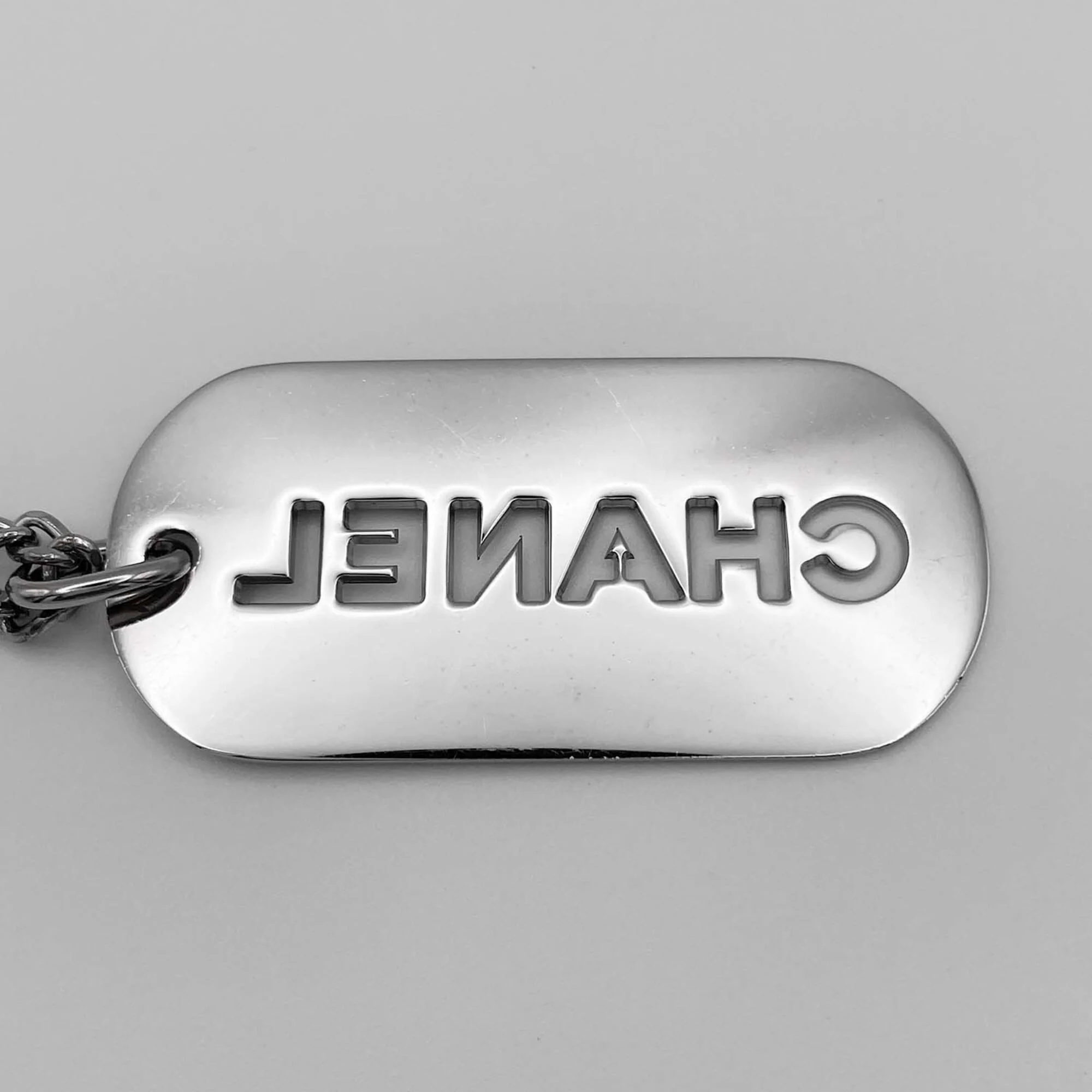 Charm Metal Silver Dog Tag Handbag Charm - Image 3