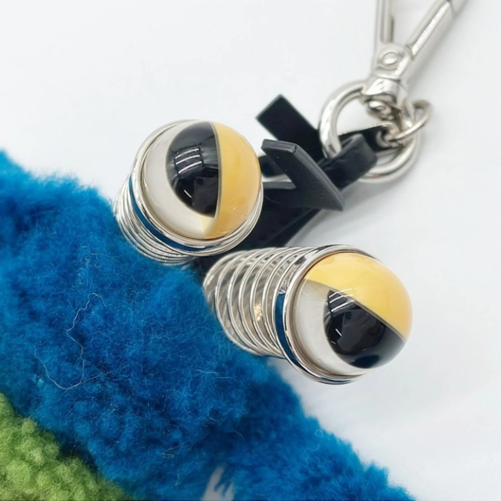Charm Fur and Leather Multi-Color Handbag Charm - Image 3