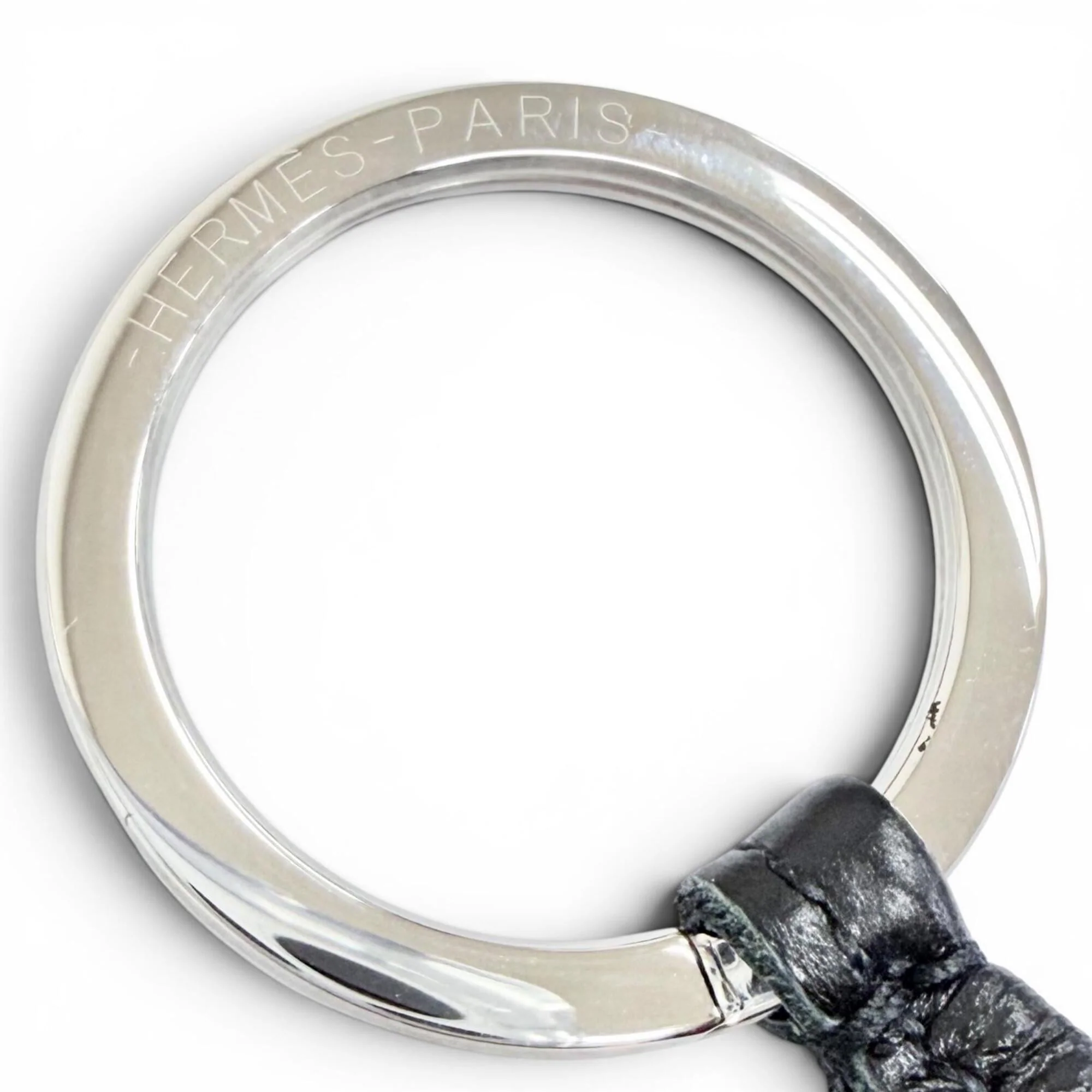 Bag Charm Agneau Milo Black and Rouge H Silver Hardware Handbag Charm - Image 6