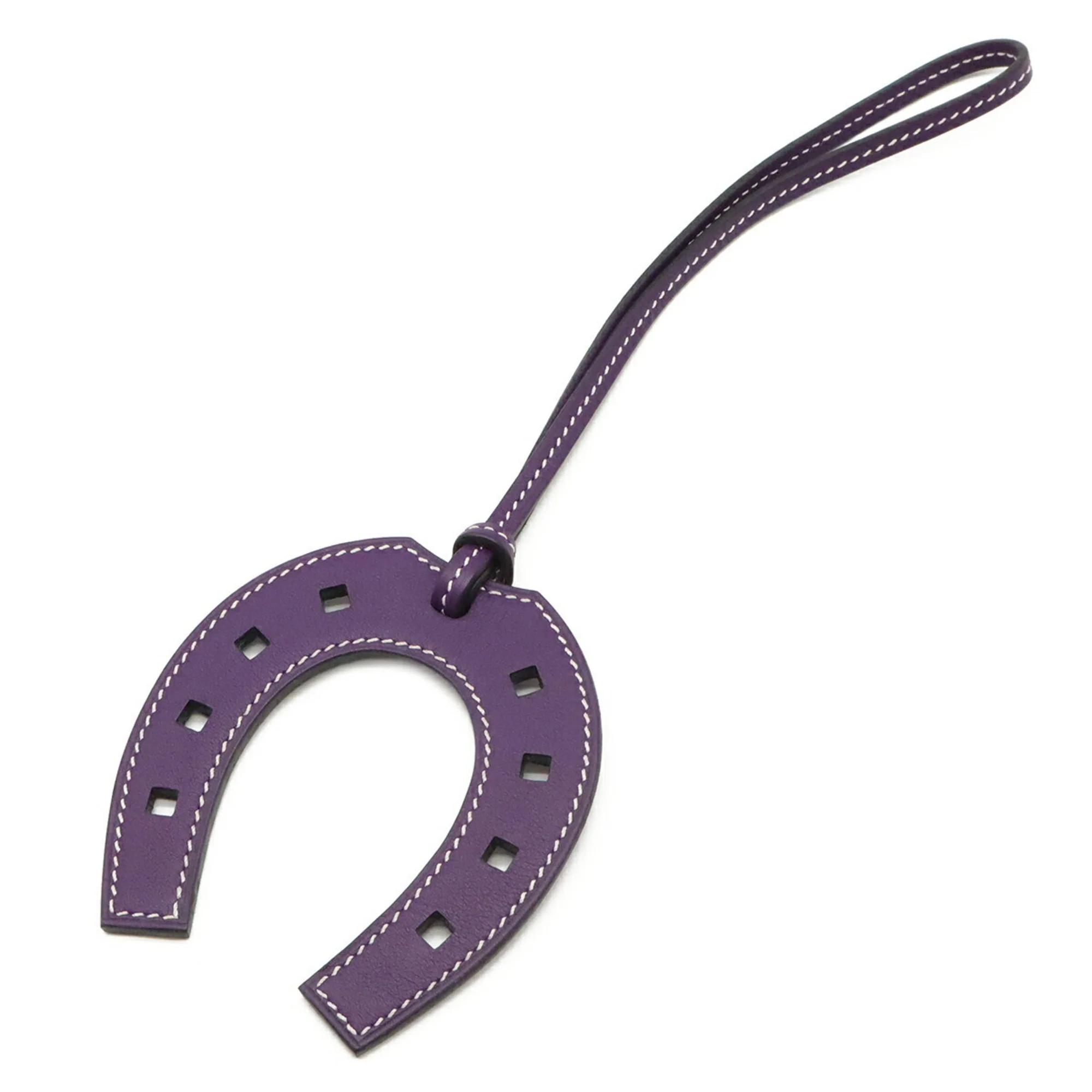 Bag Charm Swift Leather Iris Purple Handbag Charm