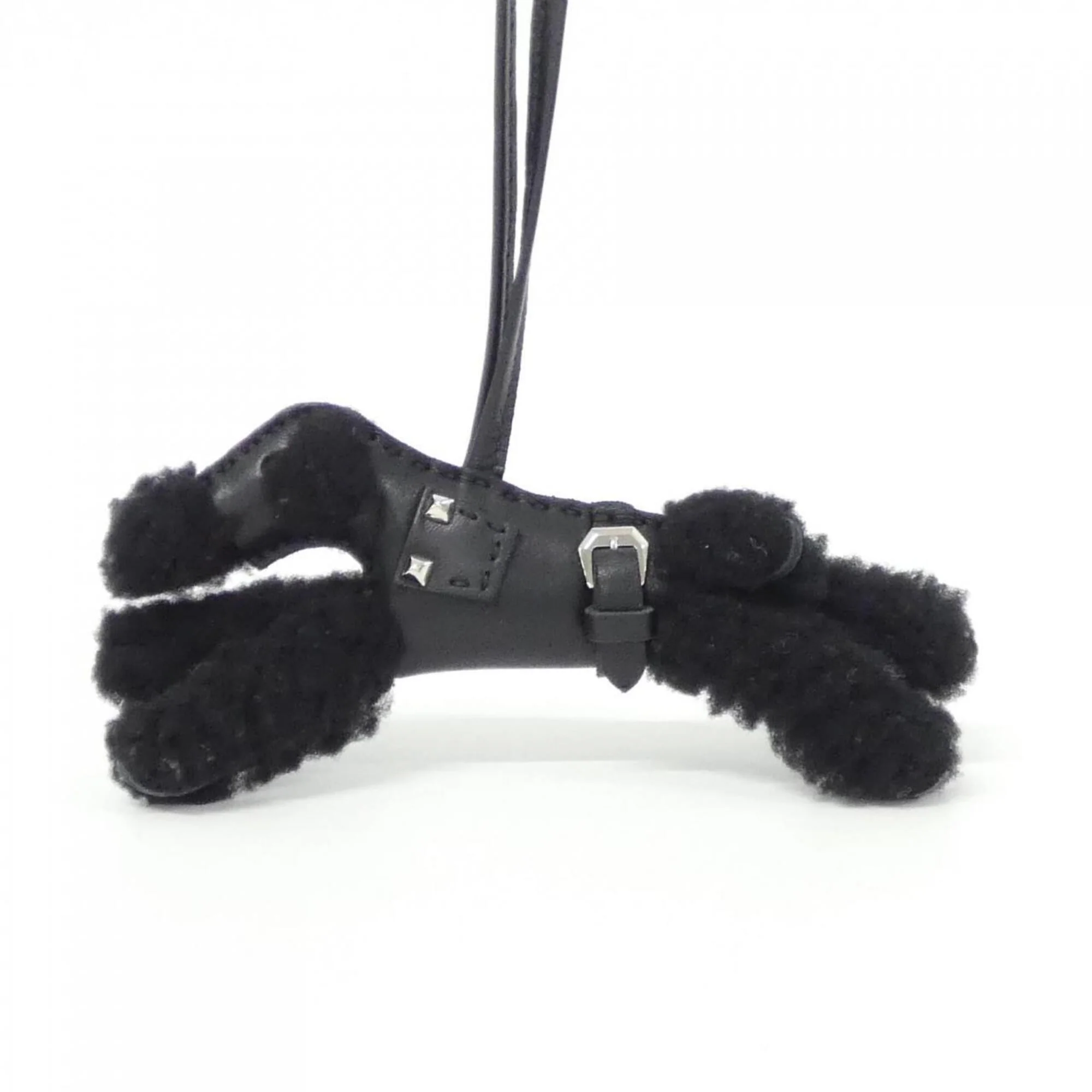 Buddy Punk Charm Agneau Milo and Leather Black Handbag Charm - Image 2