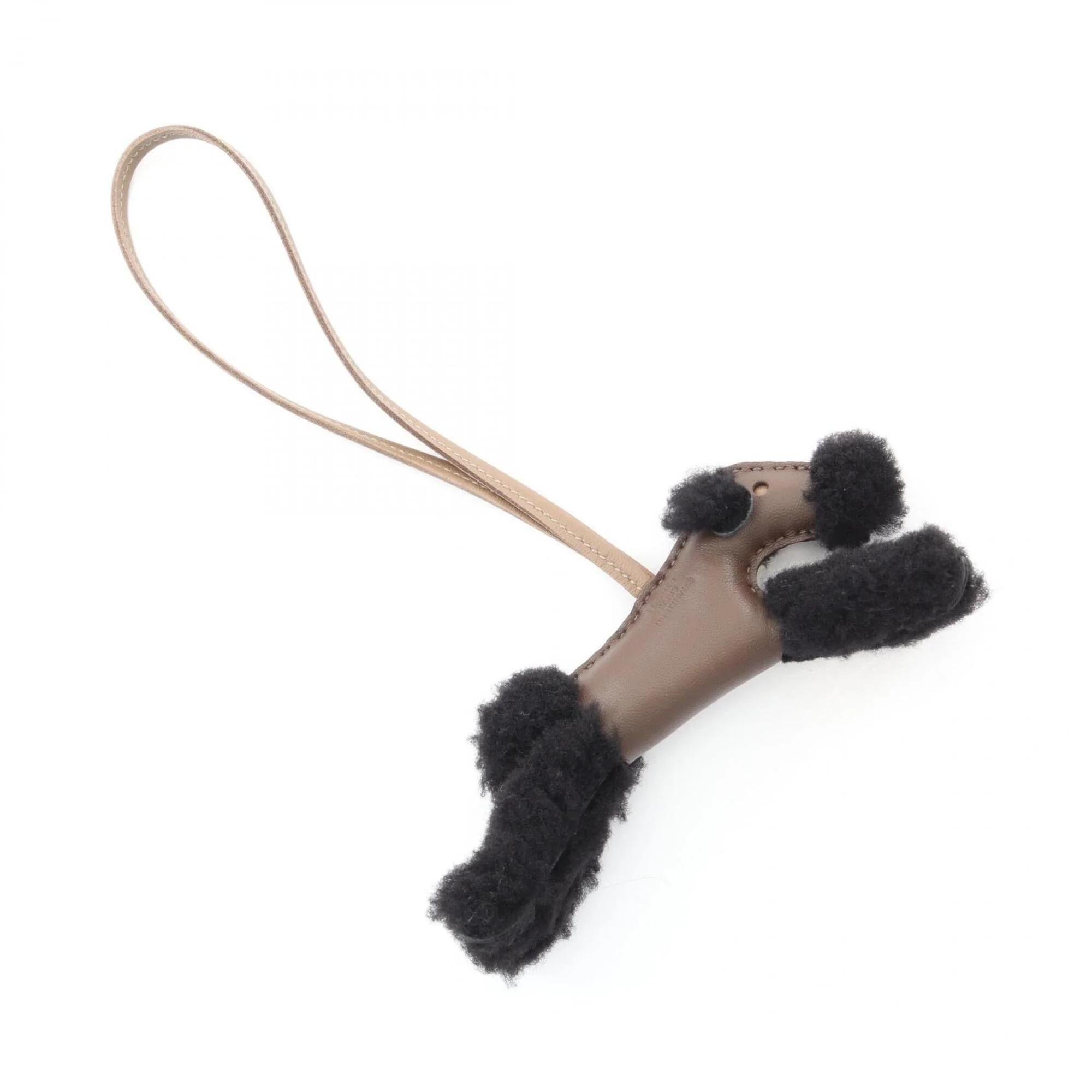 Charm Agneau Milo and Leather Black Brown Gray Handbag Charm - Image 2