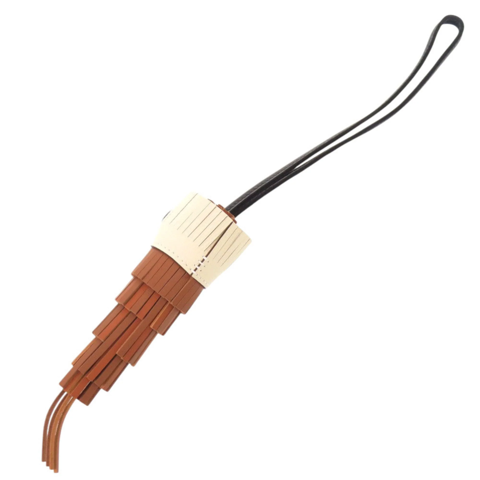 Charm Agneau Milo and Swift Leather Black and Gold Handbag Charm - Image 3