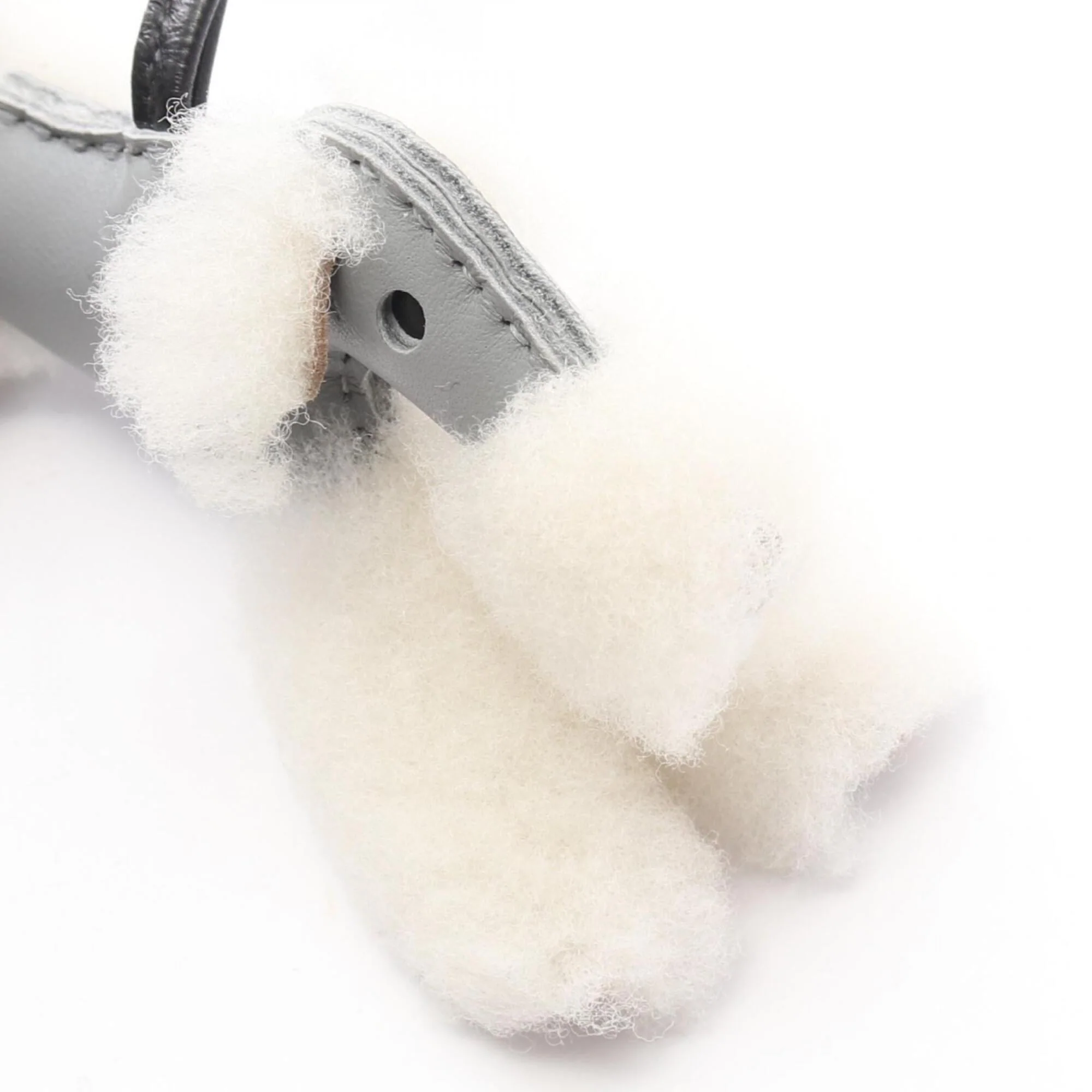 Charm Agneau Milo Black Gray White Handbag Charm - Image 6