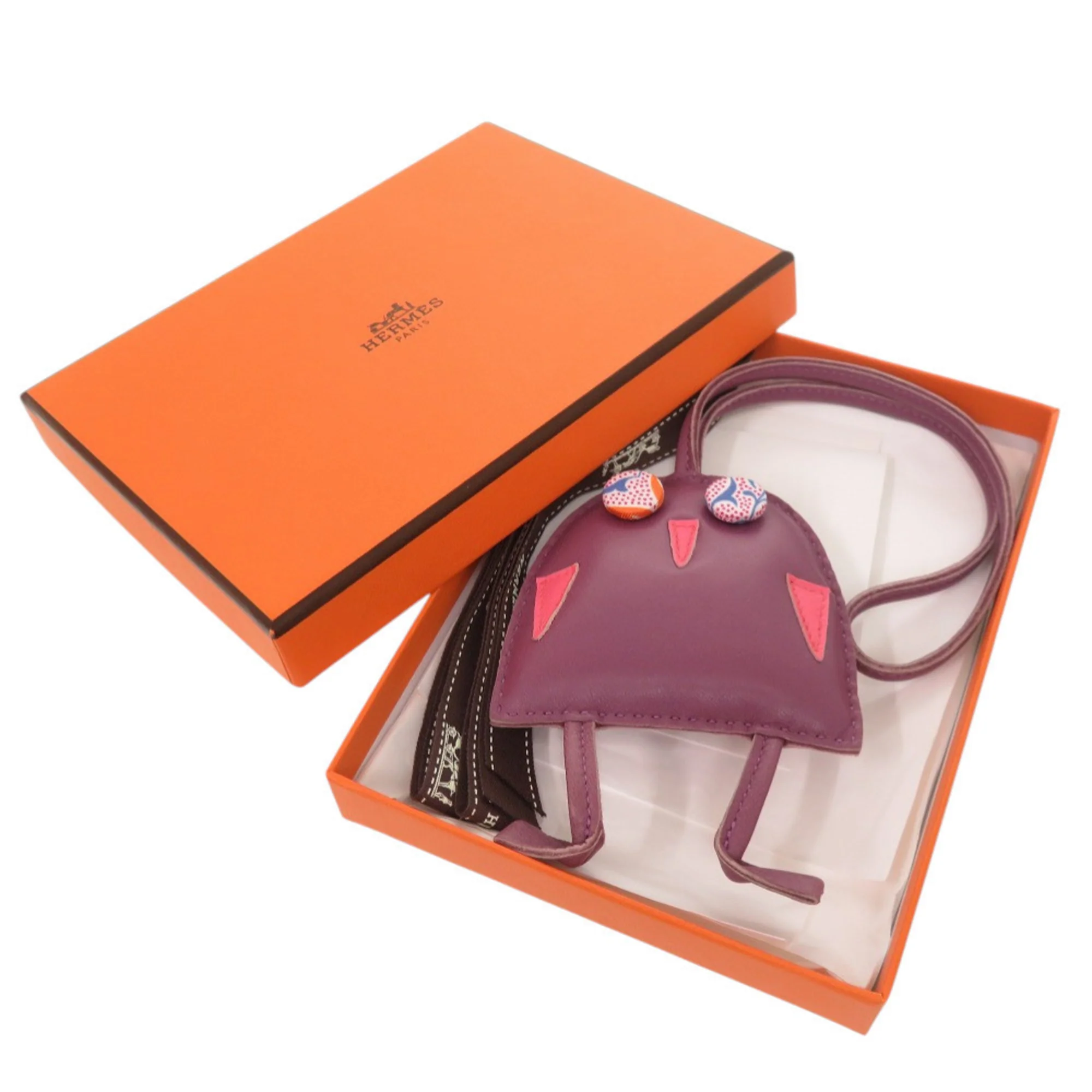 Charm Agneau Milo Purple Handbag Charm - Image 2
