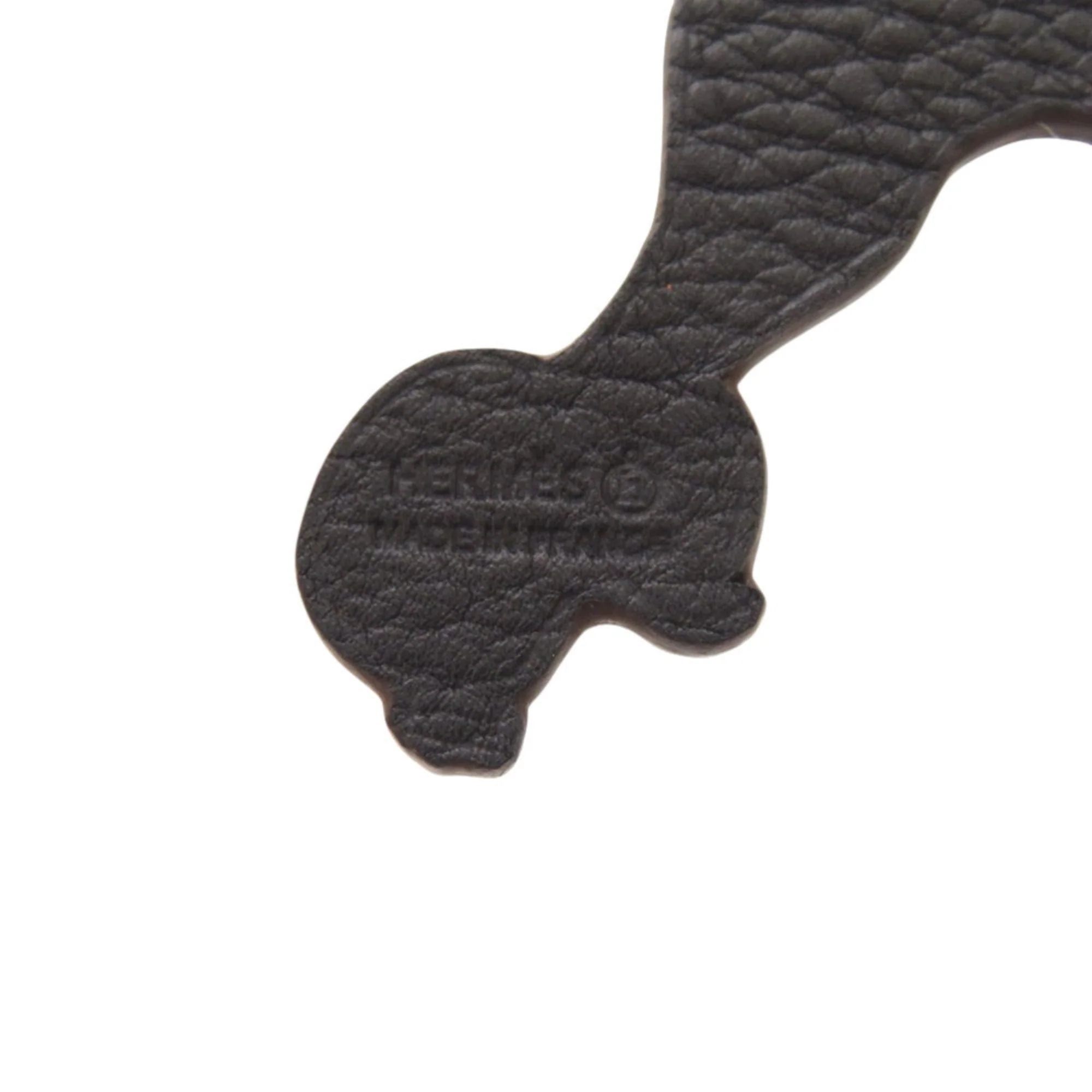 Charm Epsom Leather and Taurillon Clemence Leather Black and Orange Handbag Charm - Image 4