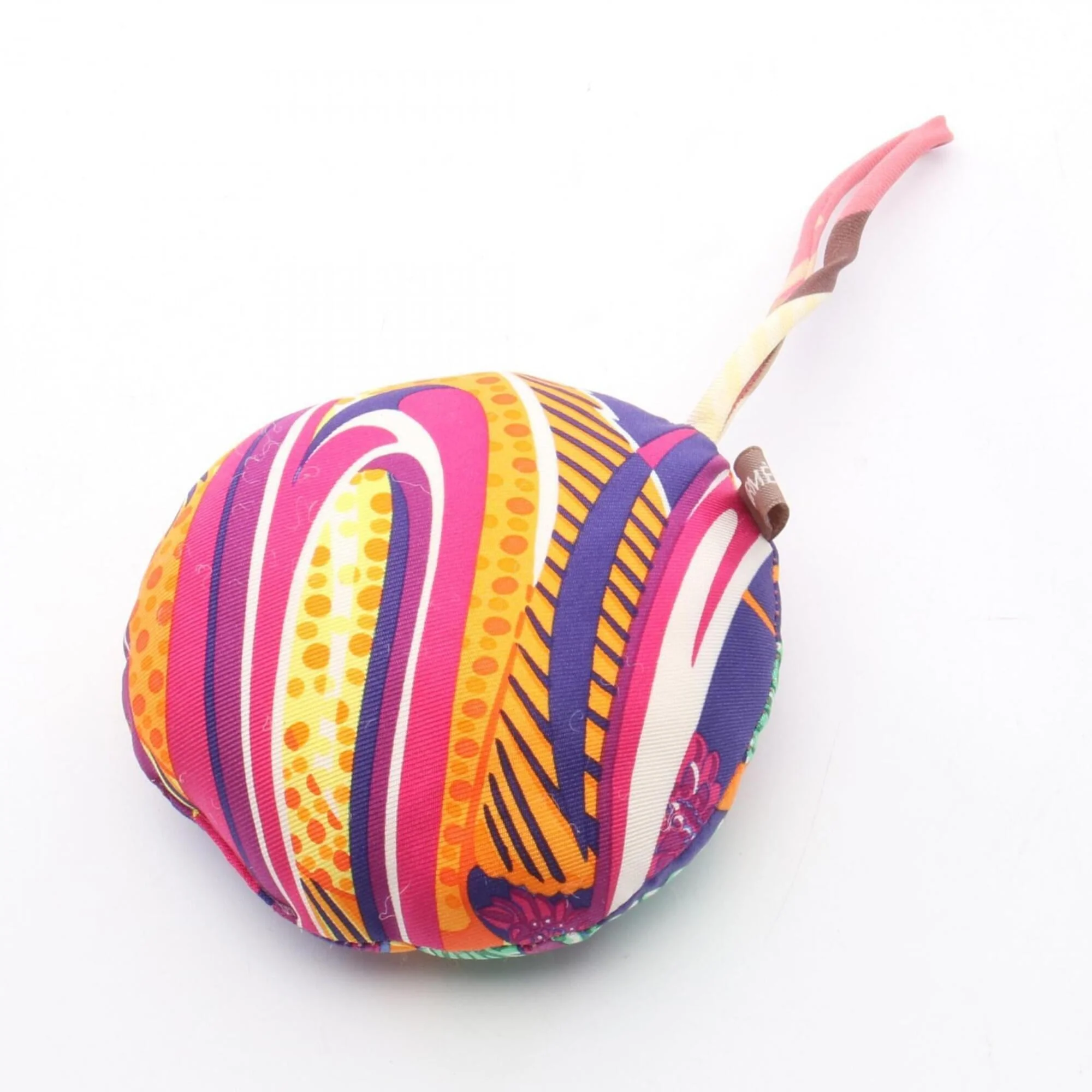 Charm Silk Multi Color and Orange Handbag Charm