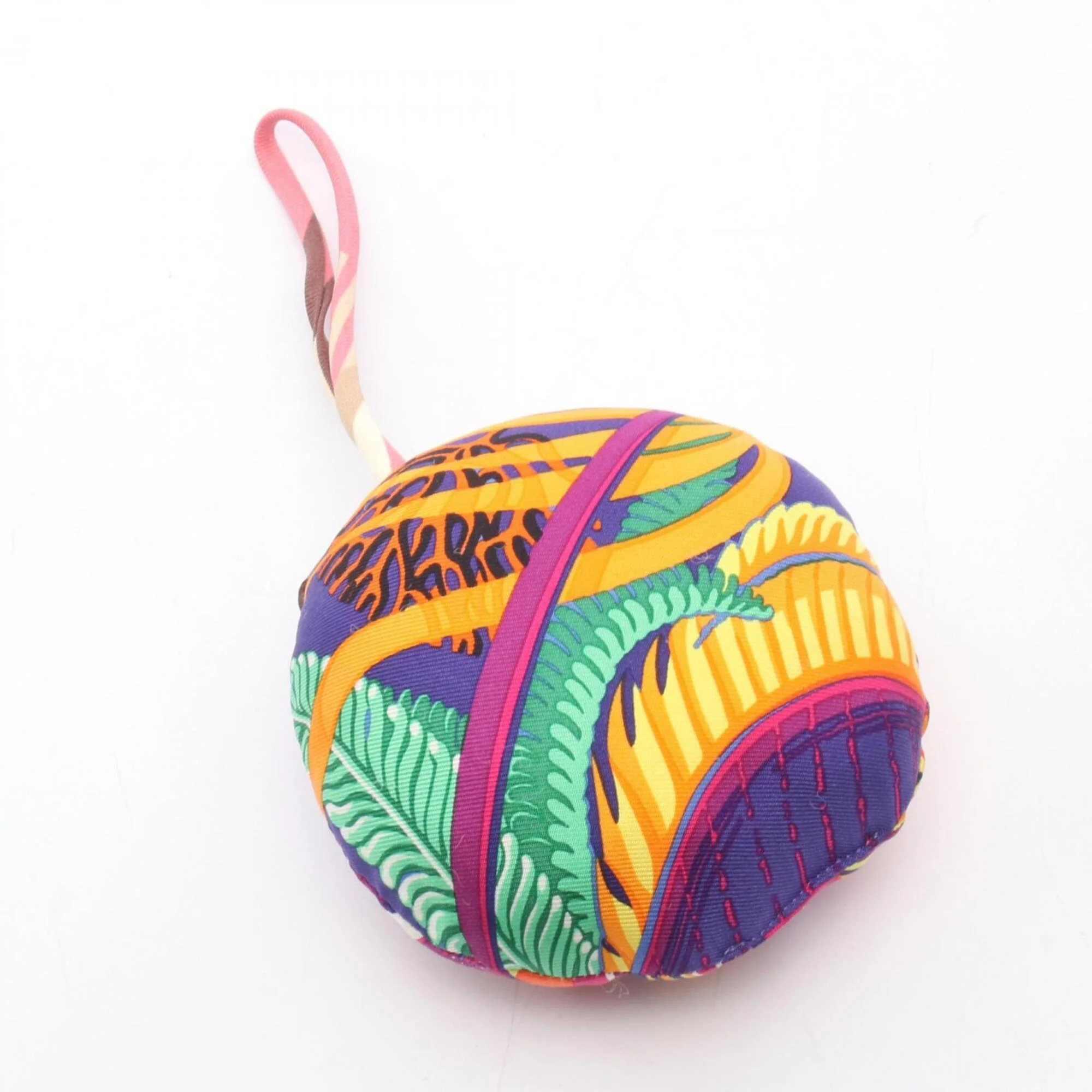 Charm Silk Multi Color and Orange Handbag Charm - Image 2