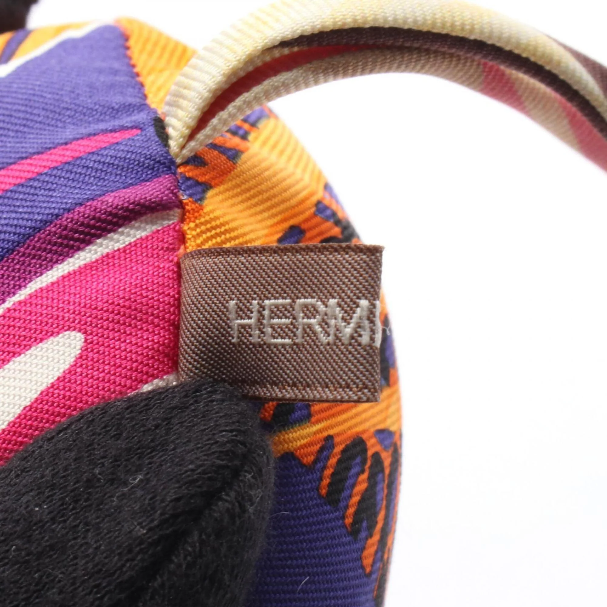 Charm Silk Multi Color and Orange Handbag Charm - Image 3