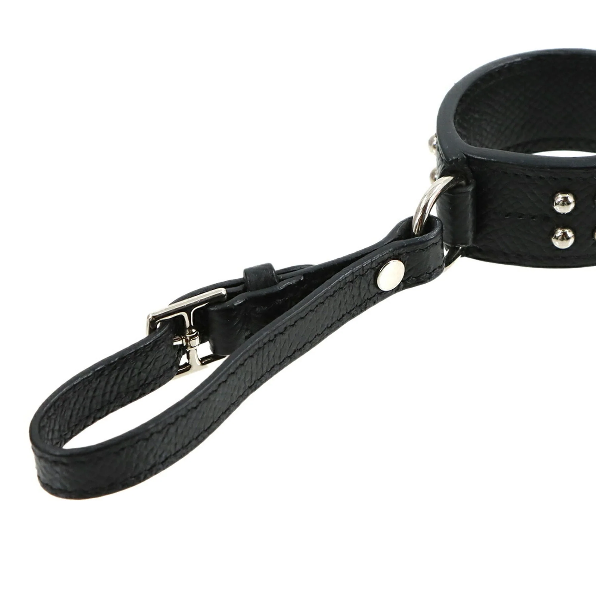 Collier de Chien Charm Epsom Leather Black Handbag Charm - Image 4