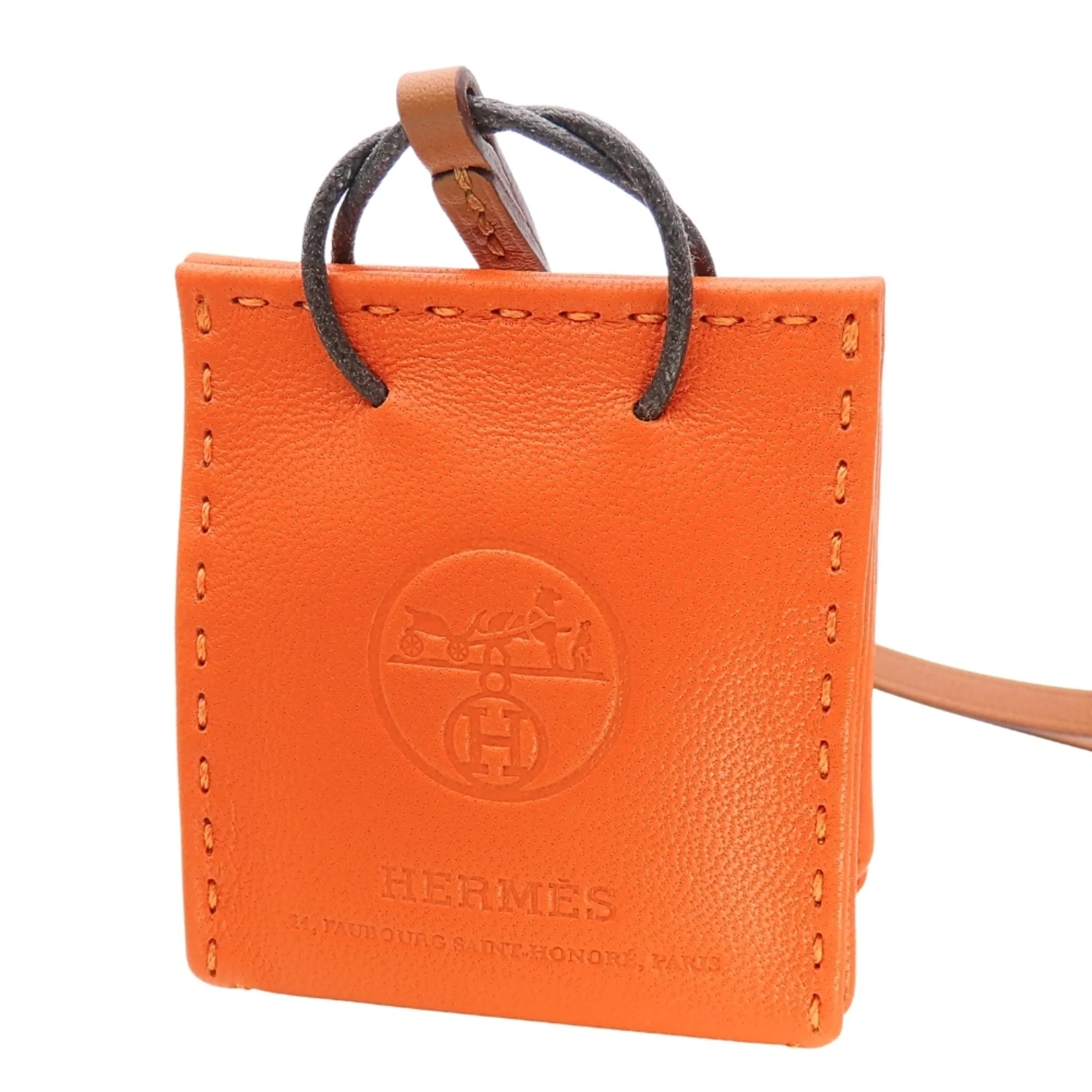 Handbag Charm Agneau Milo Orange - Image 3