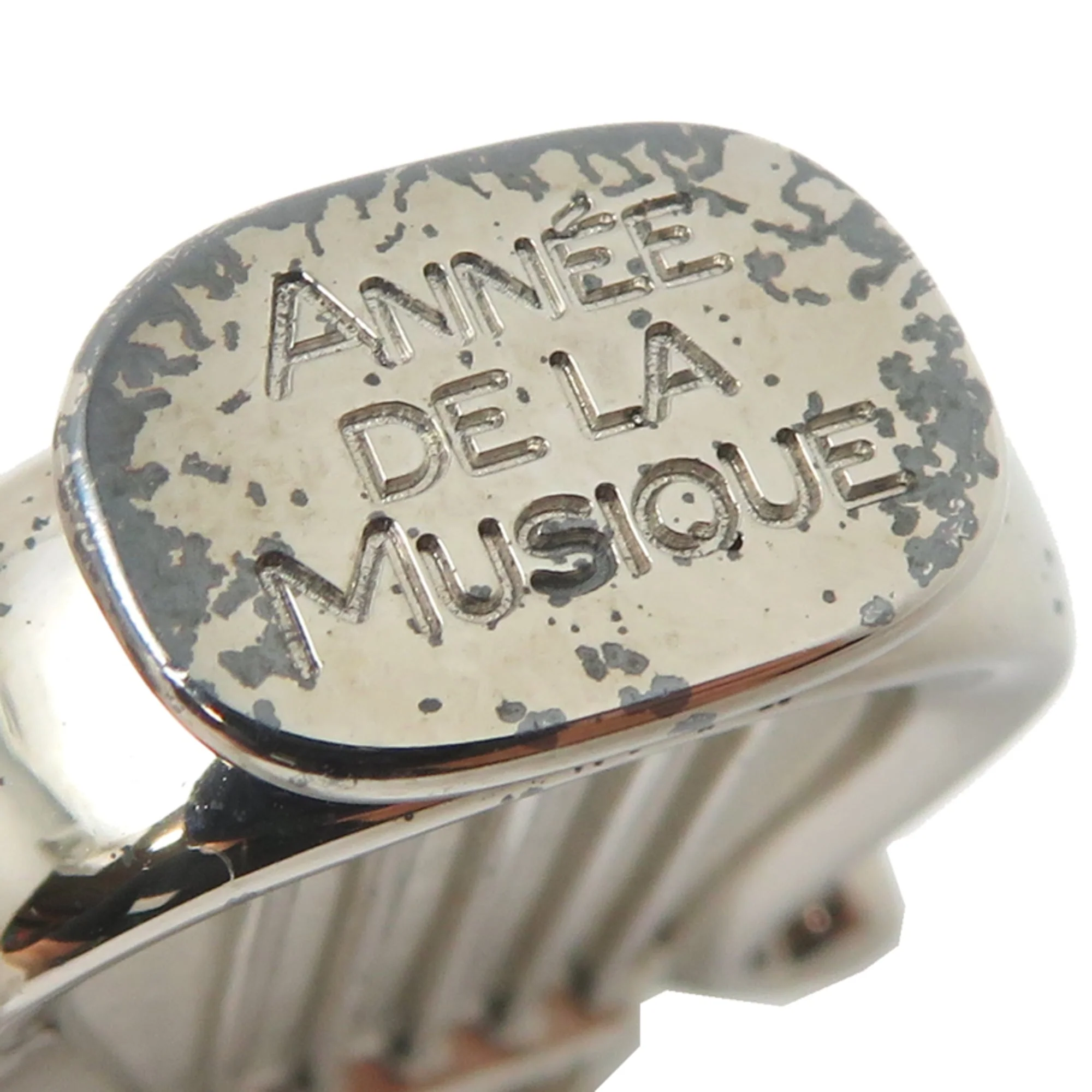 Harp Shaped Padlock Charm Brass Silver Handbag Charm - Image 6