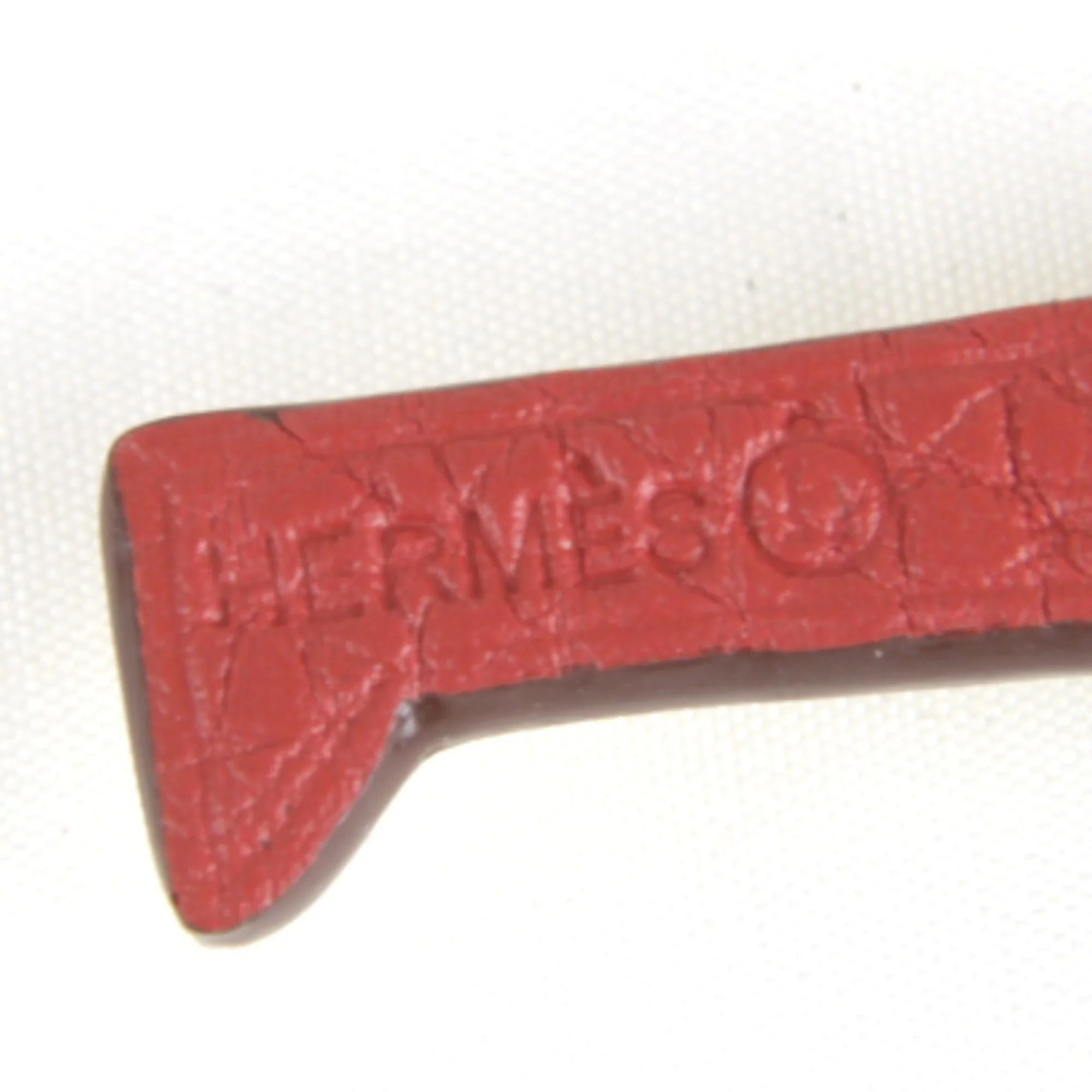 Petit H Charm Leather Red Handbag Charm - Image 6