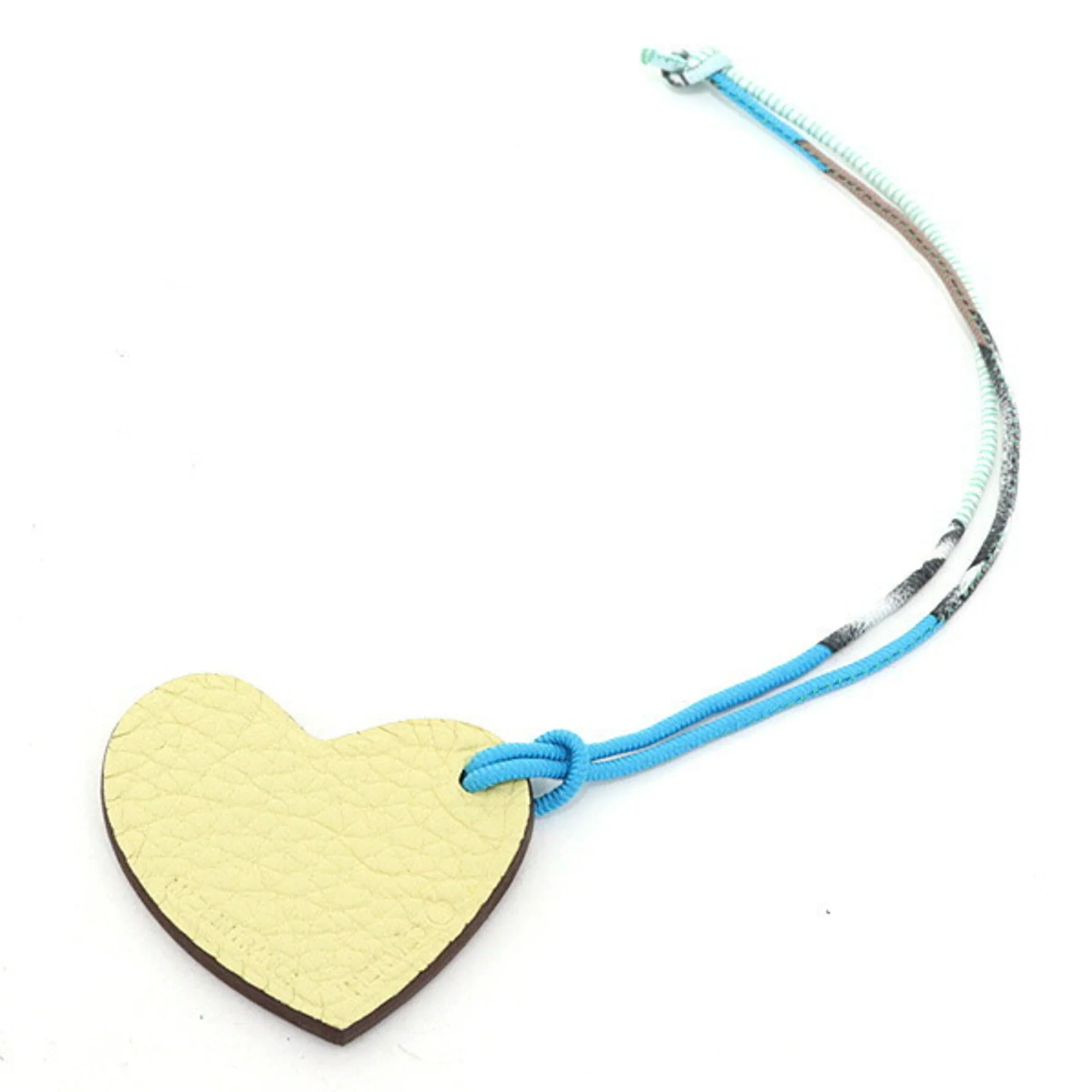 Petit H Heart Charm Epsom Leather and Silk and Taurillon Clemence Leather Mini Handbag Charm