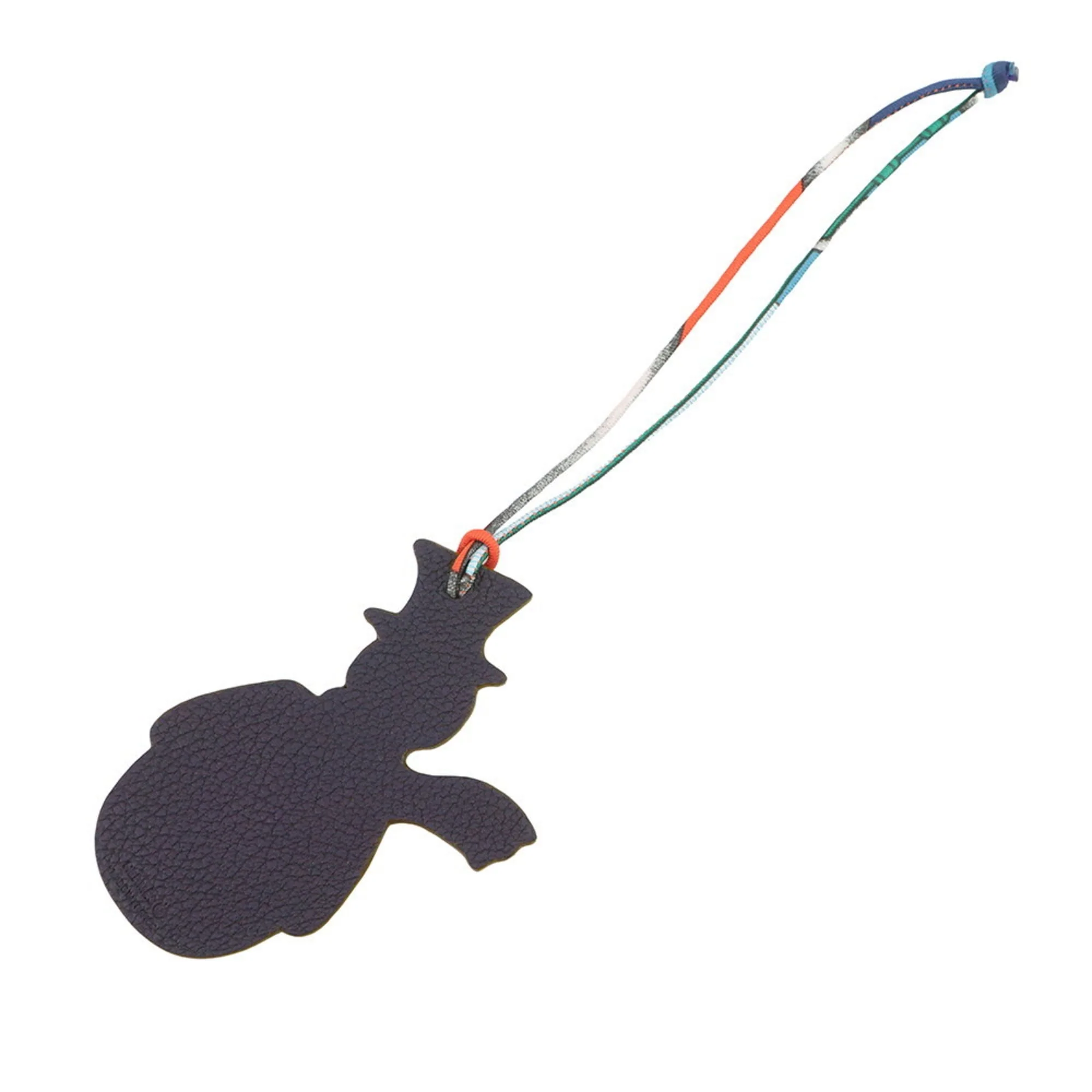 Petit H Snowman Charm Epsom Leather and Togo Leather Blue Indigo and Etoupe Gray Handbag Charm - Image 3