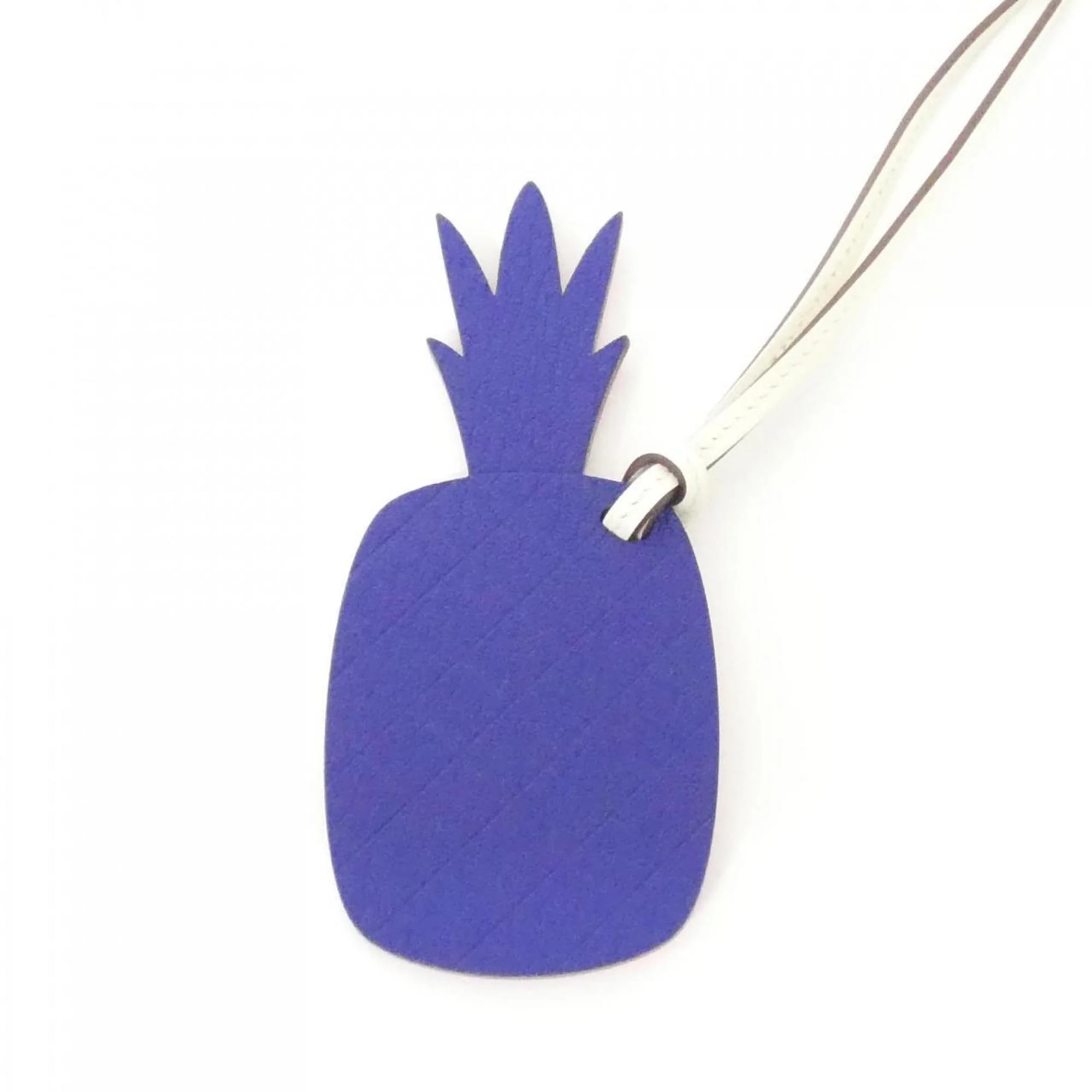 Pineapple Charm Chevre Leather Blue and Red Handbag Charm - Image 2